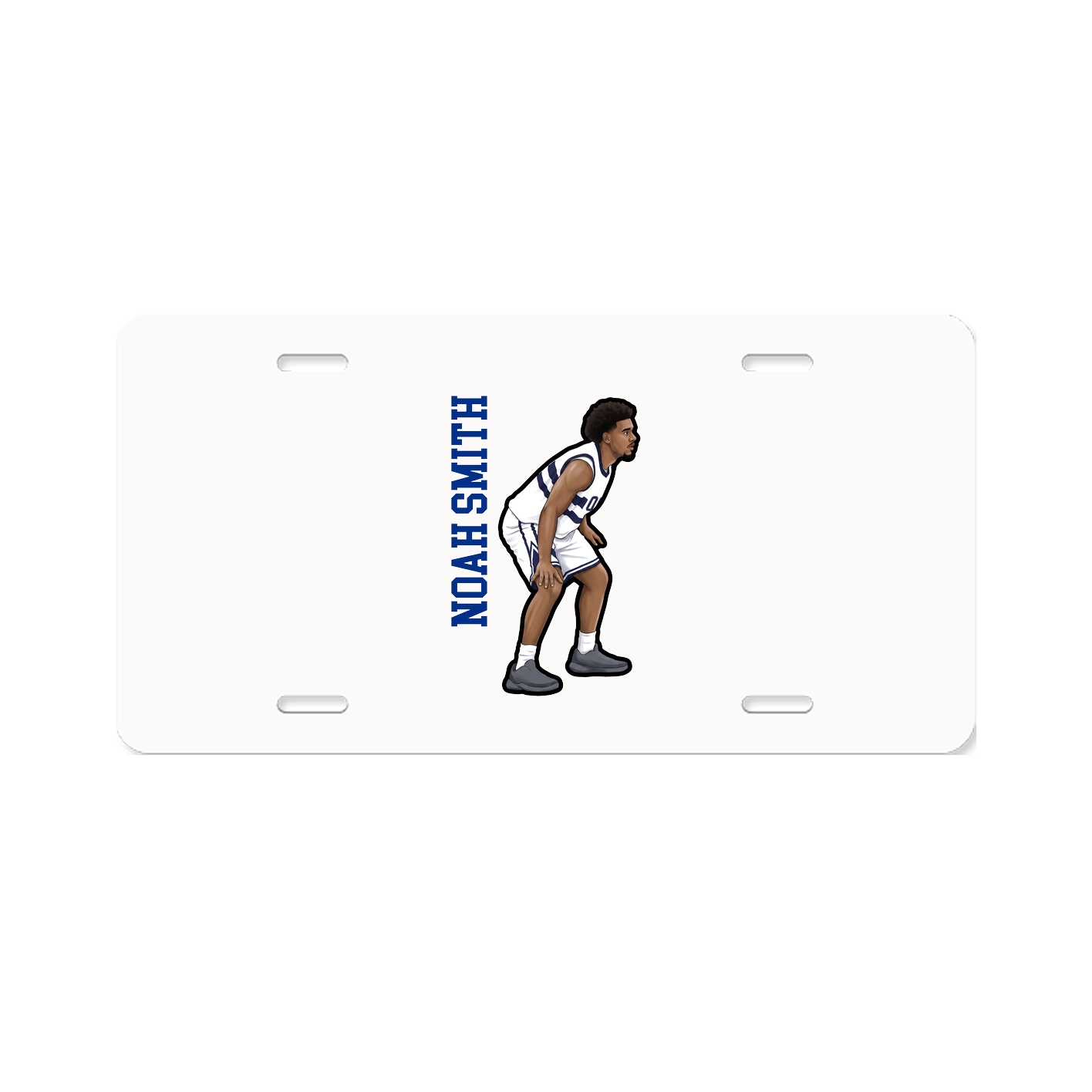 License Plate — Name Vertical in Classic