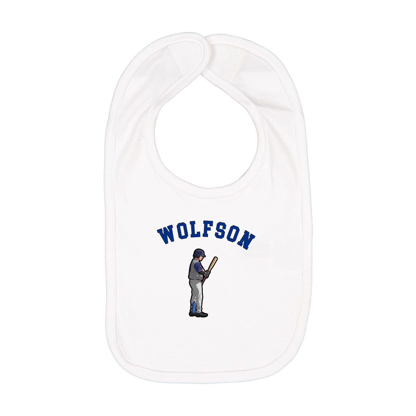 Infant Bib — Shirsey Arch in White