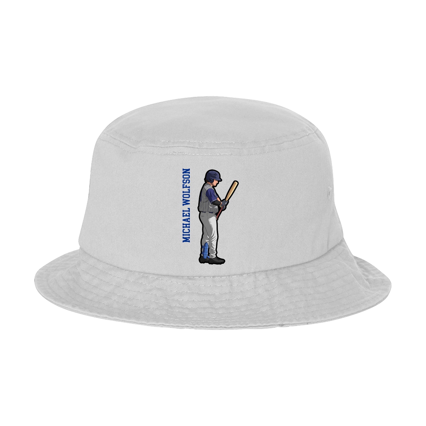 Bucket Cap — Name Vertical in White