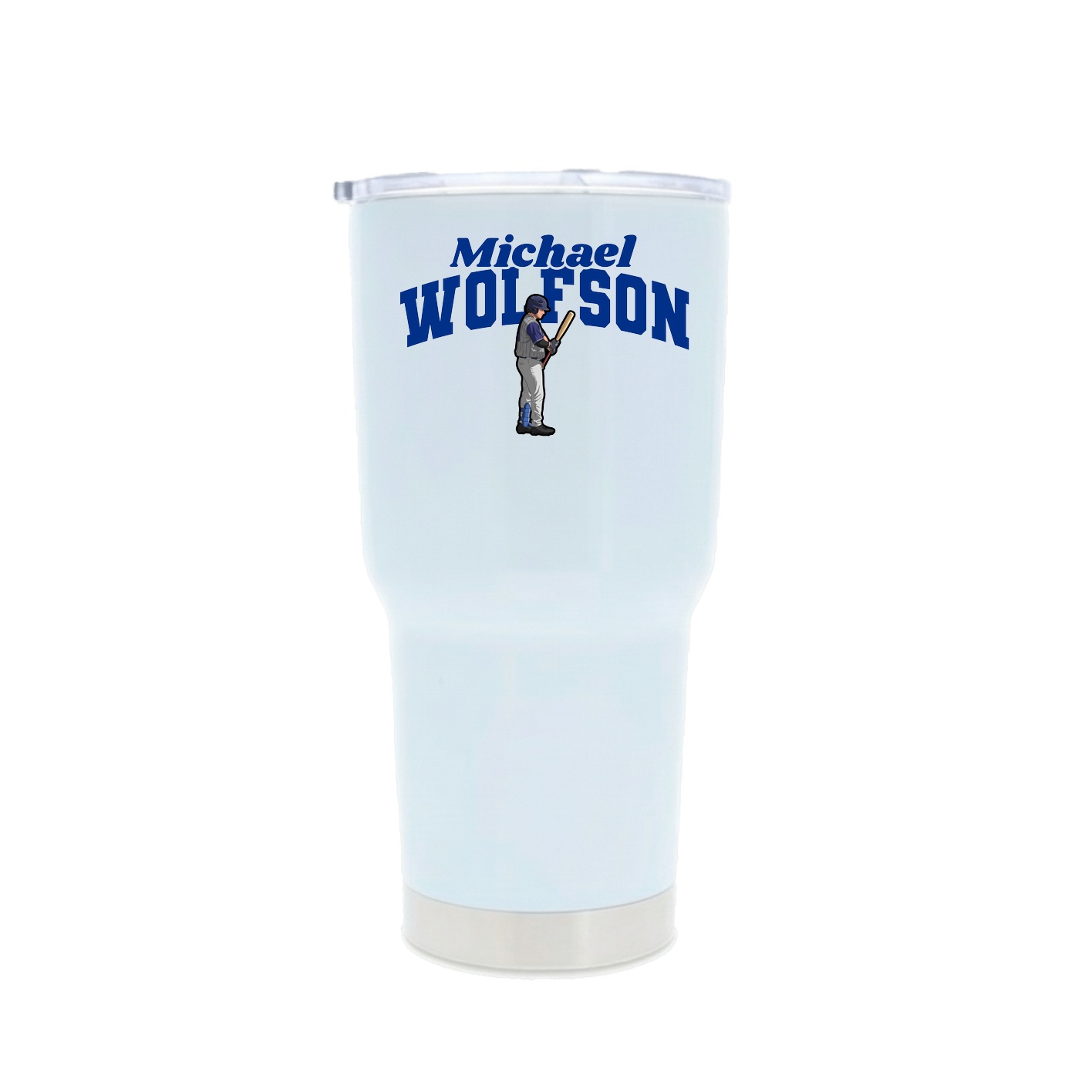 30oz Stainless Steel Tumbler — Signature Arch in White