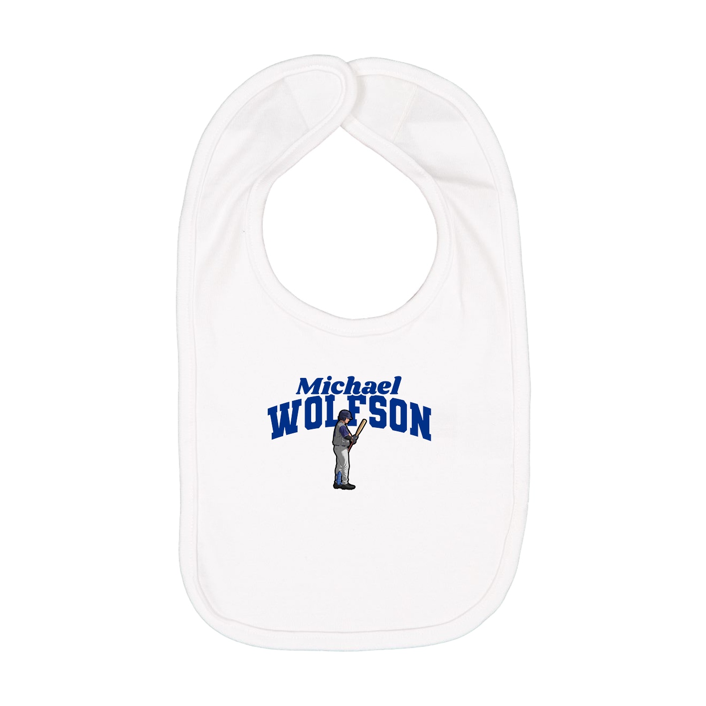 Infant Bib — Signature Arch in White