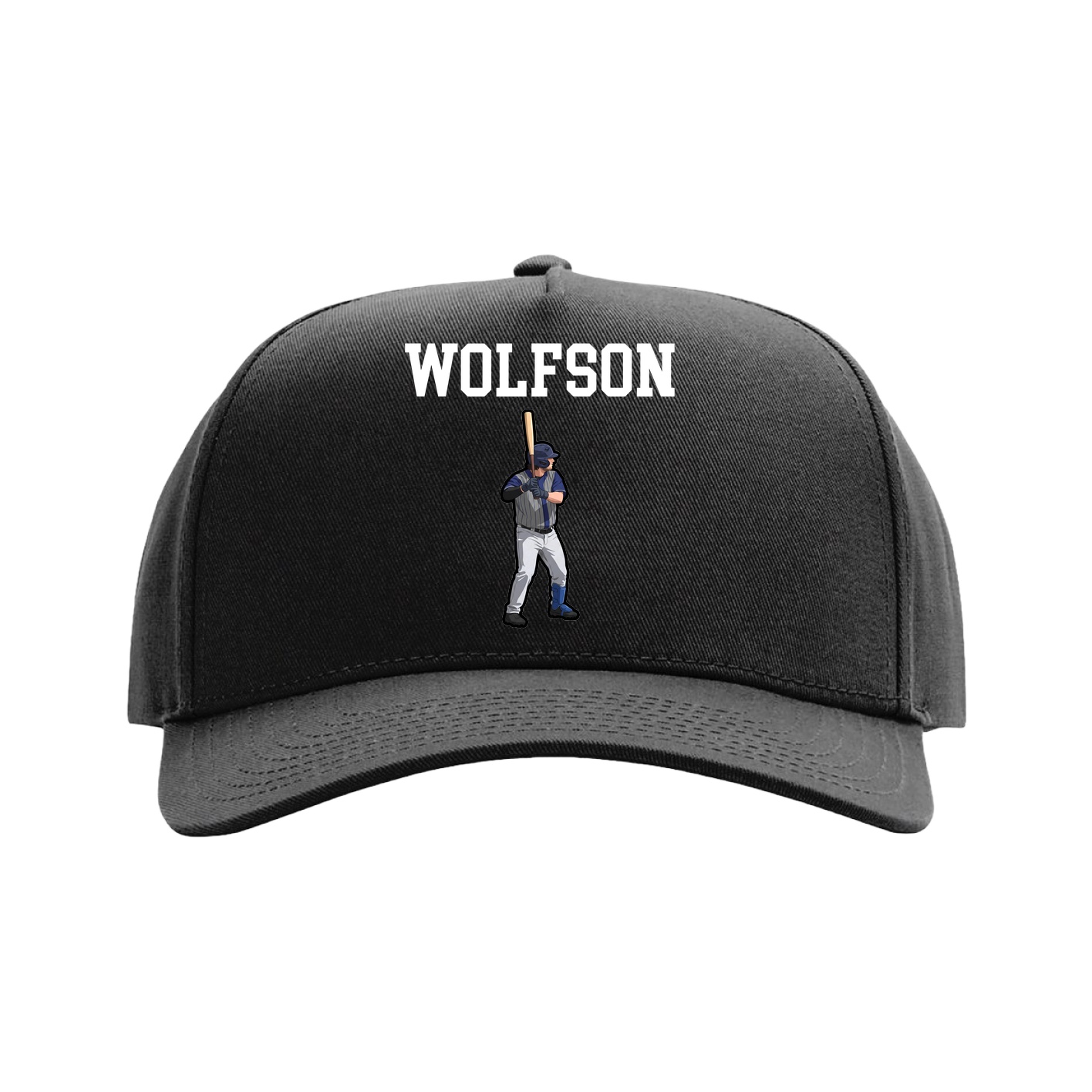 Full Fabric Five-Panel Champ Cap — Shirsey in Black