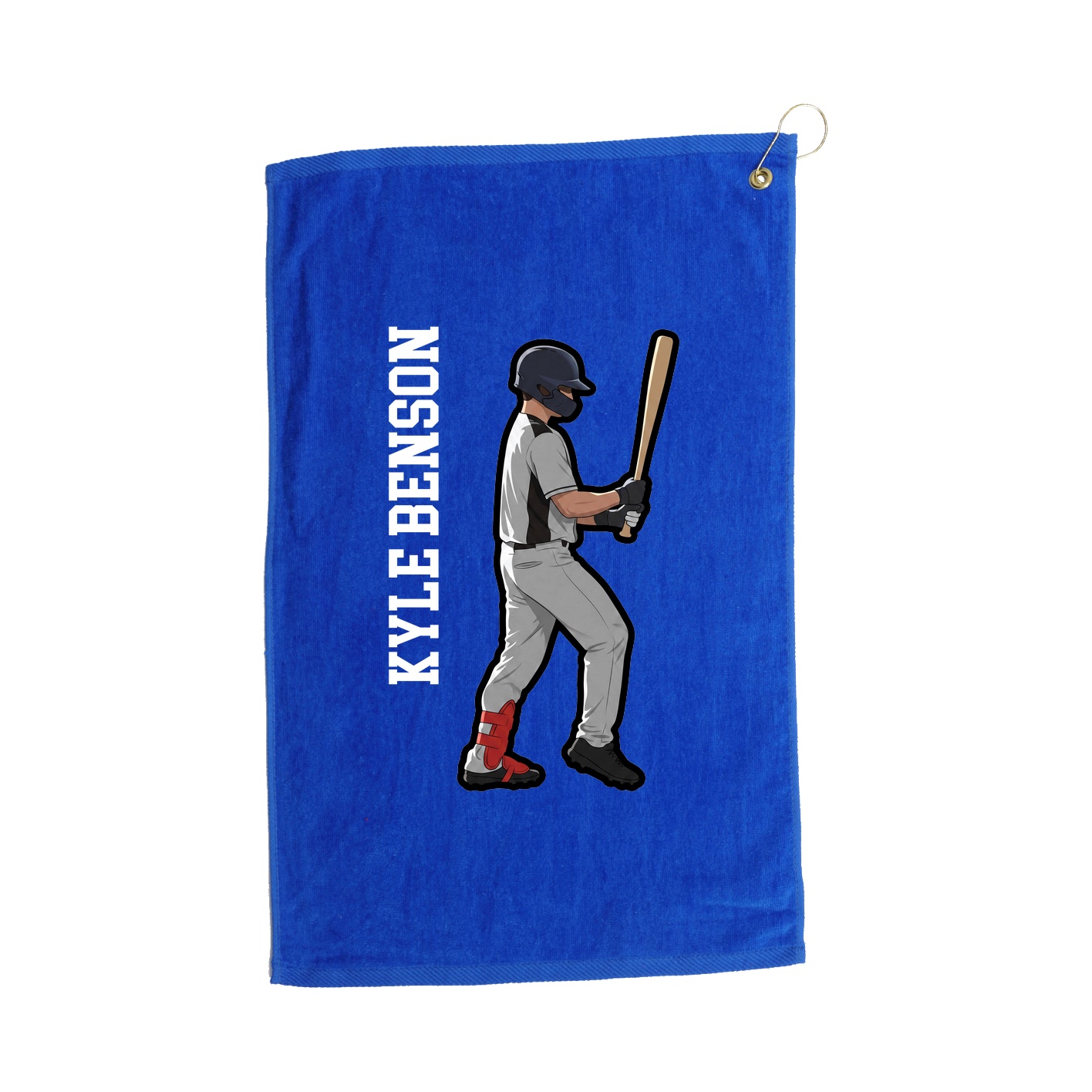 Golf Towel — Name Vertical in Royal