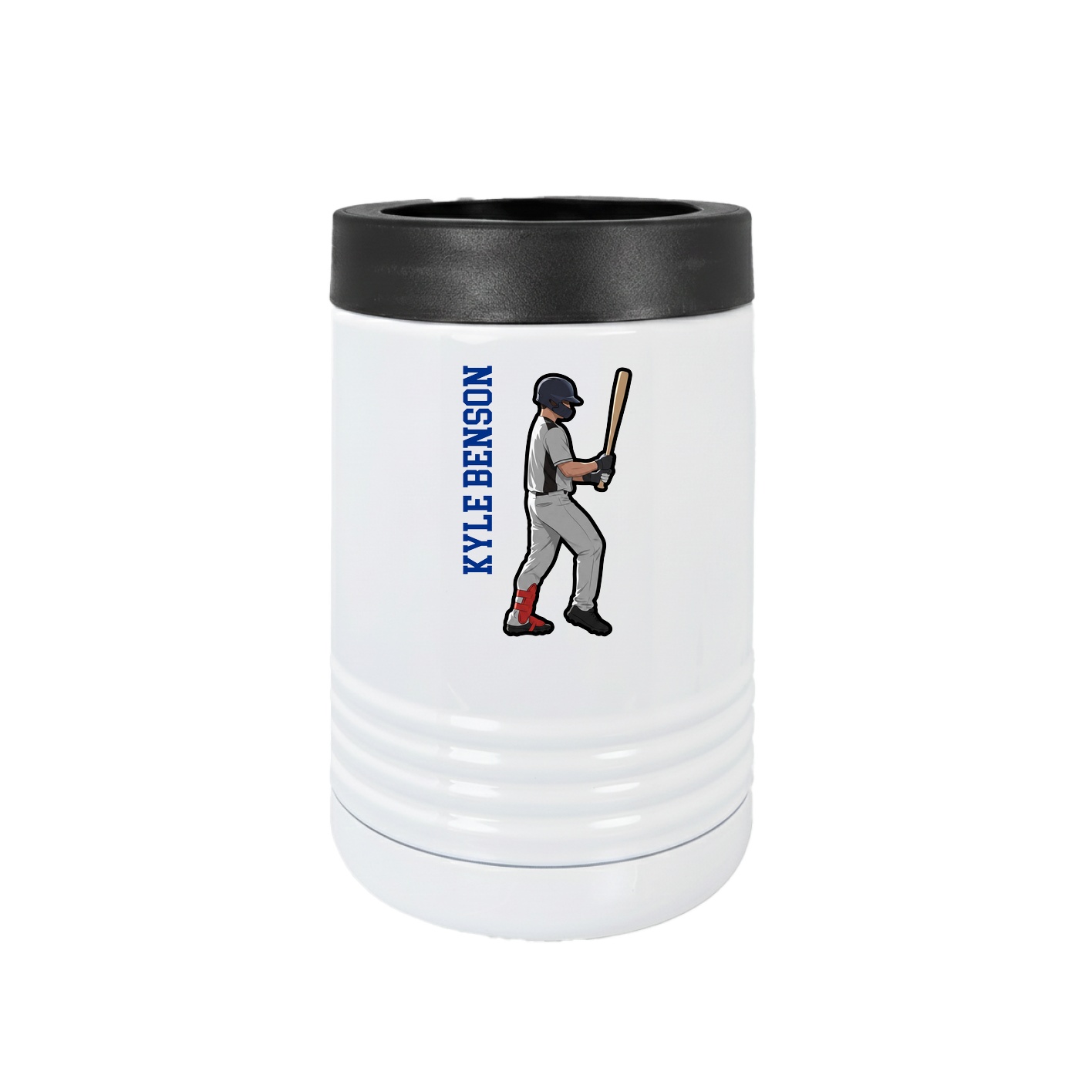 Beverage Holder — Name Vertical in White