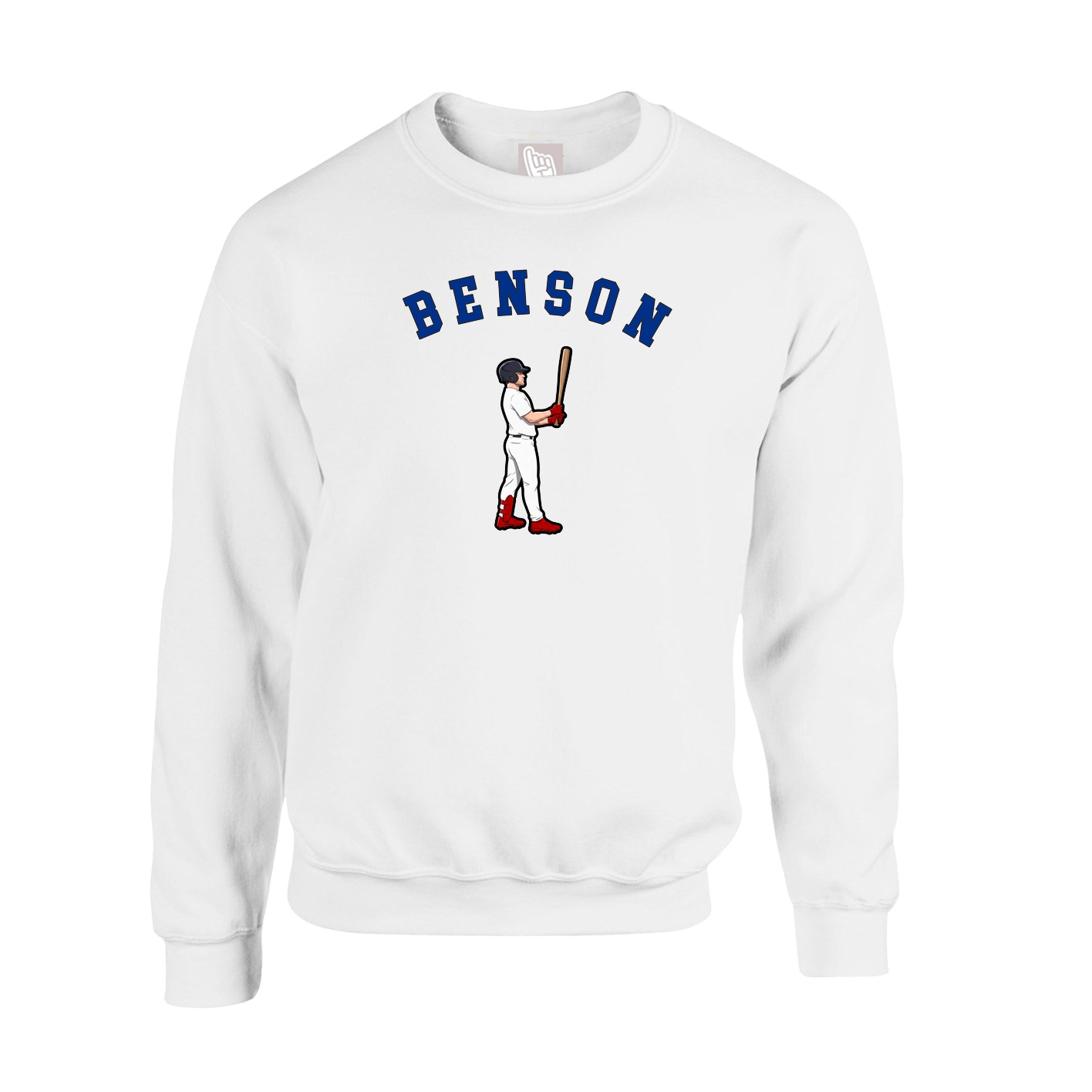 Fleece Crew — Shirsey Arch in White