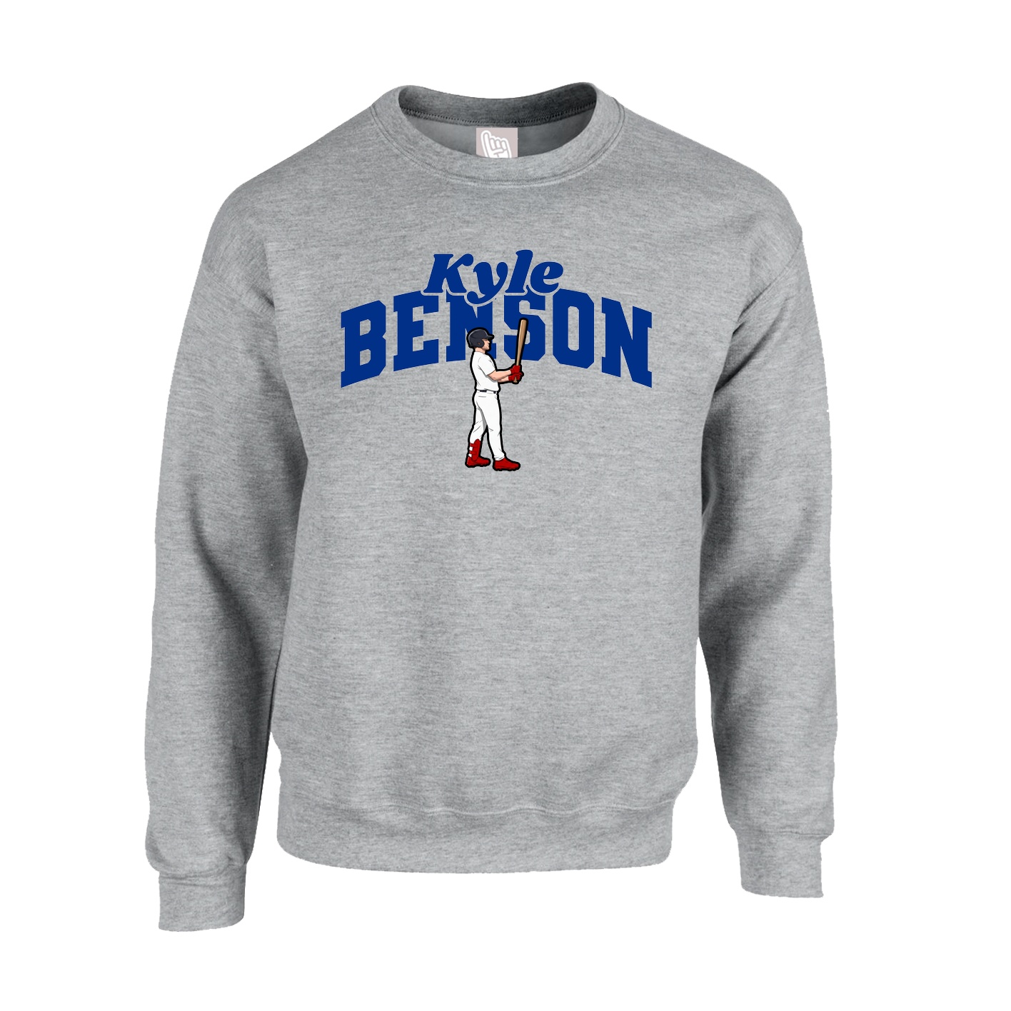 Fleece Crew — Signature Arch in Grey