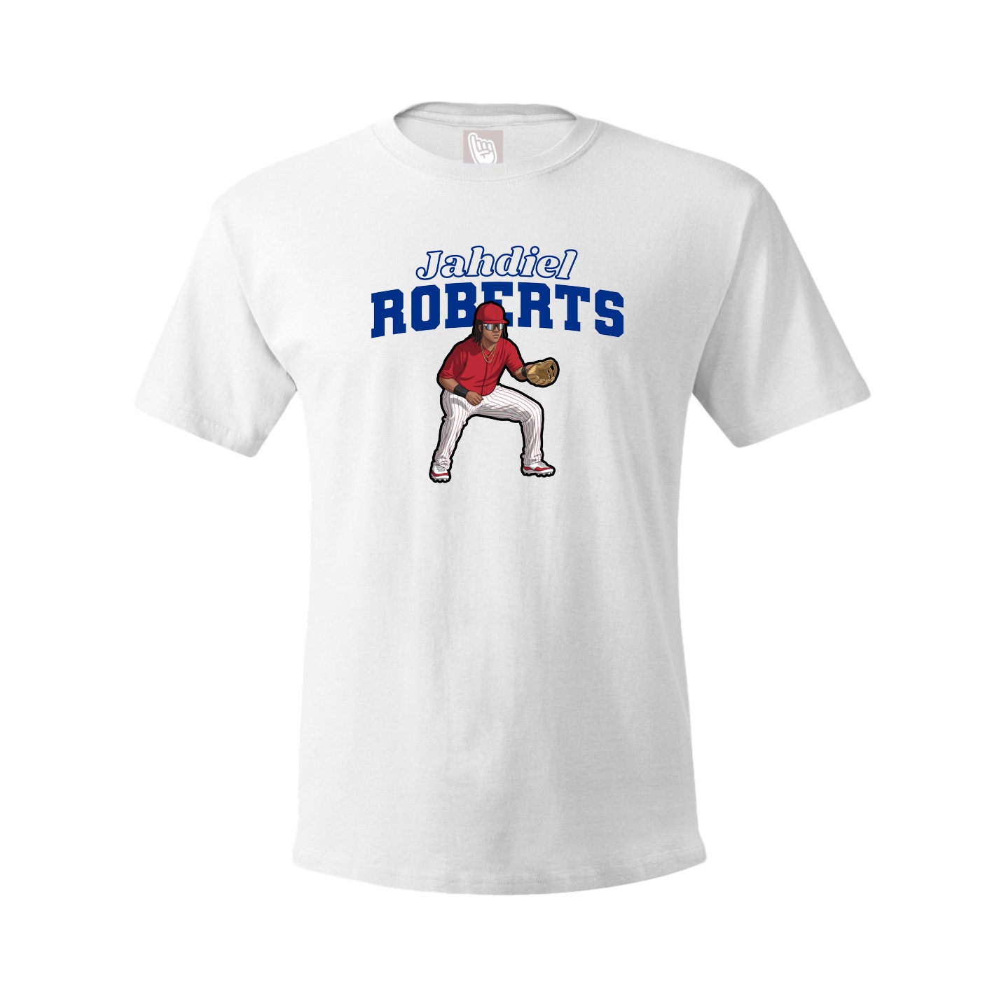 Youth Tee — Name Arch in White