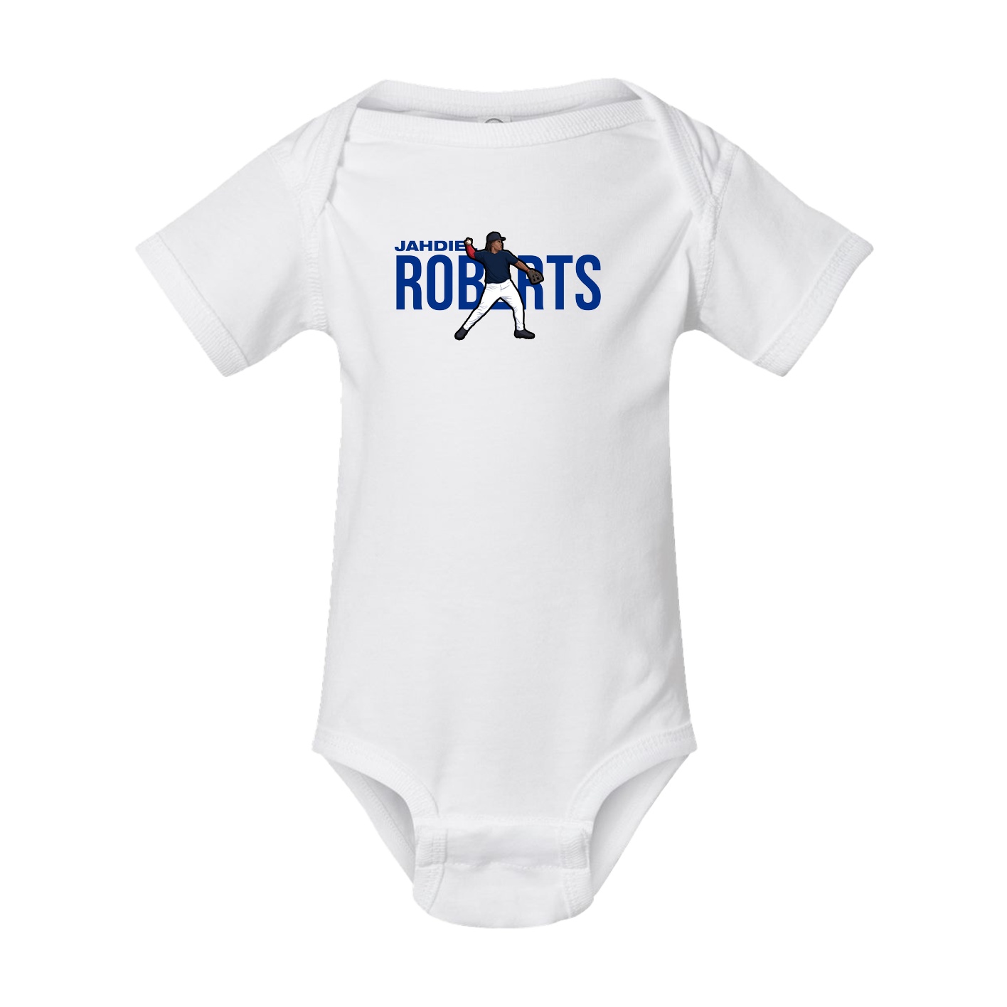 Baby Onesie — Player Name in White