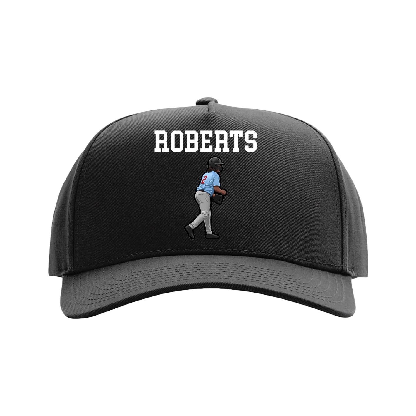 Full Fabric Five-Panel Champ Cap — Shirsey in Black