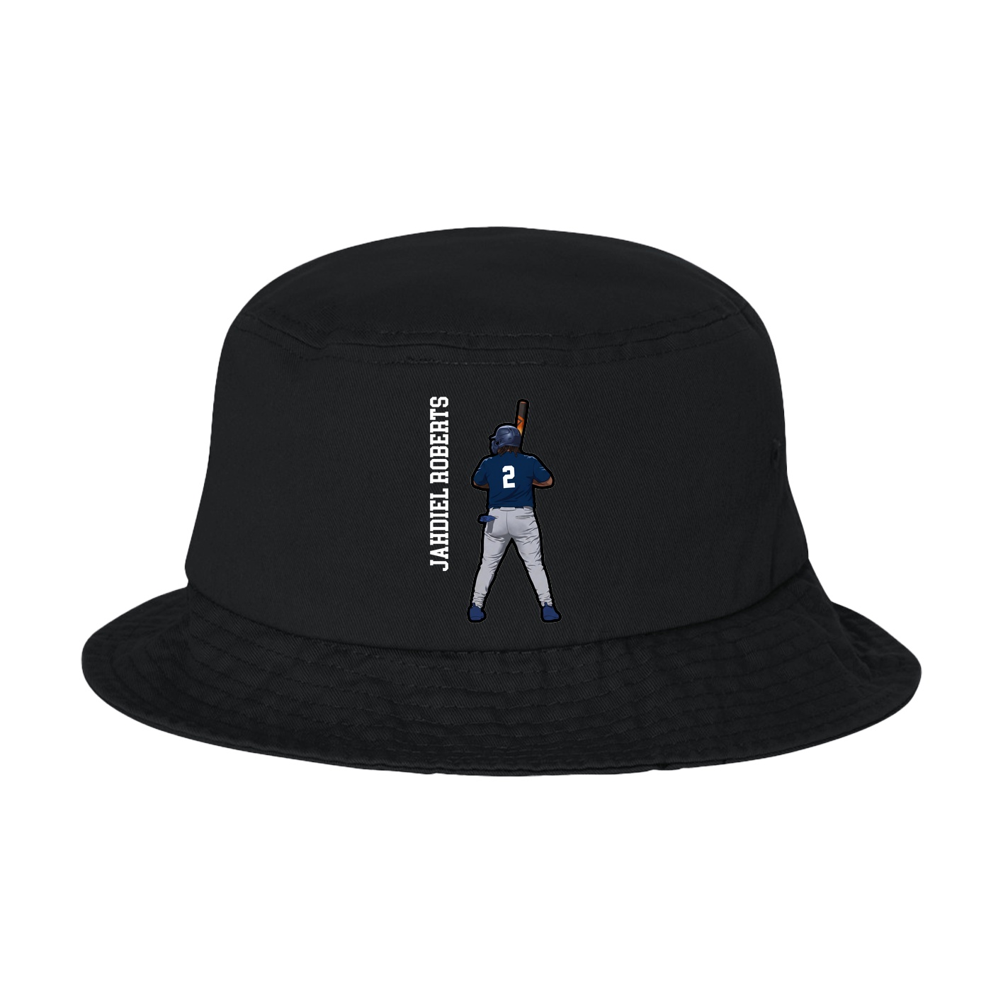 Bucket Cap — Name Vertical in Black