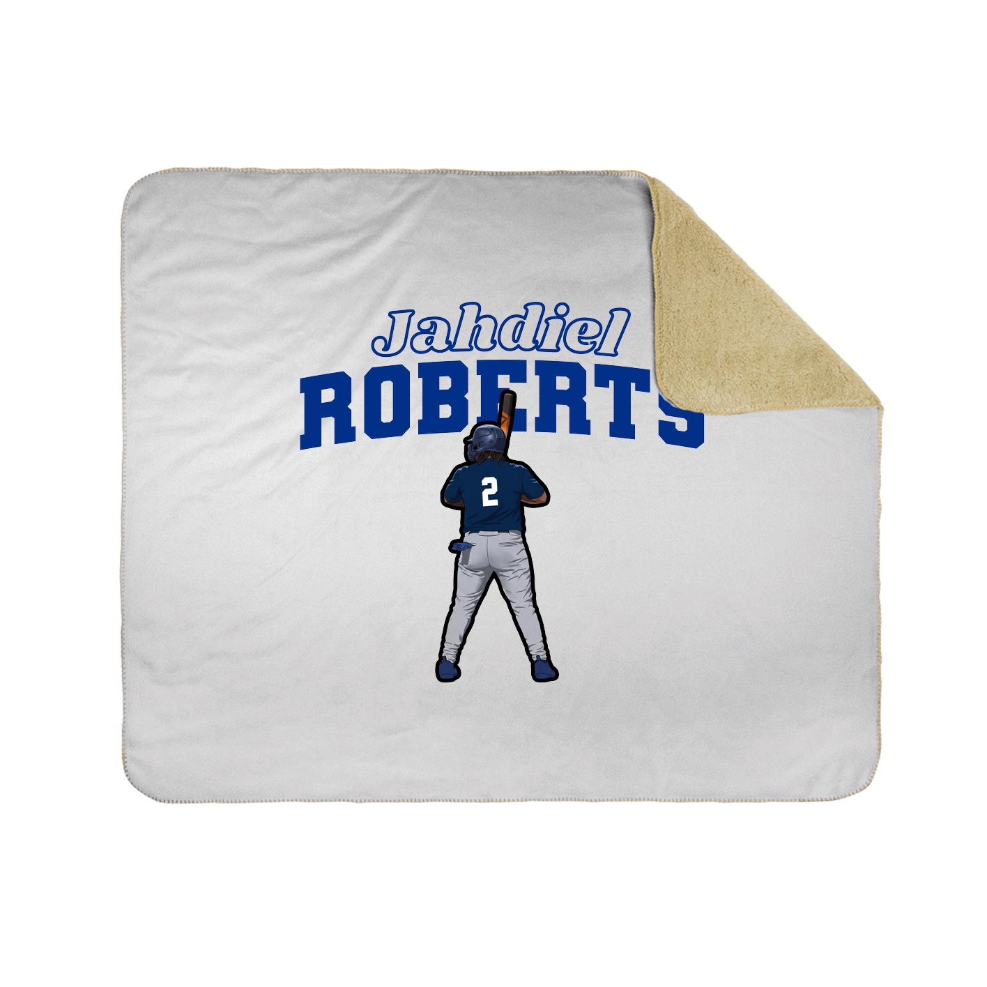 Throw Blanket — Name Arch in White