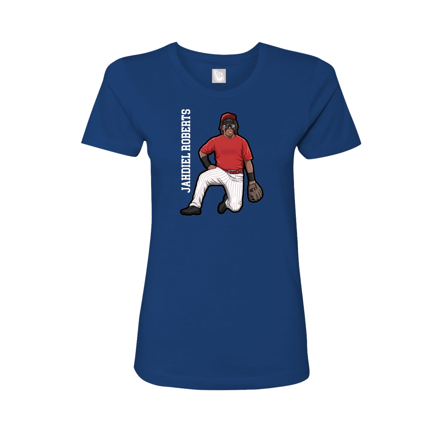 Womens Tee — Name Vertical in Royal