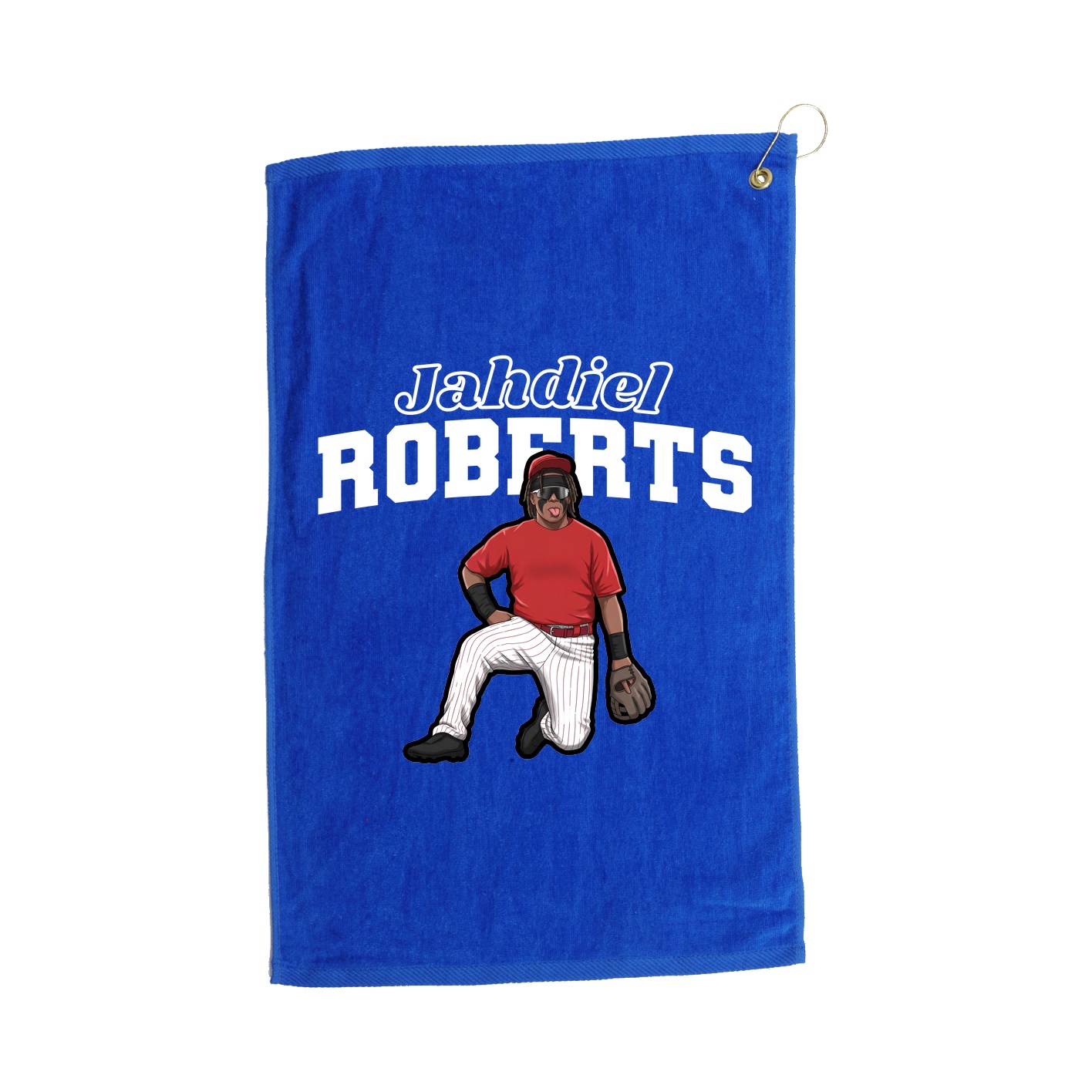 Golf Towel — Name Arch in Royal