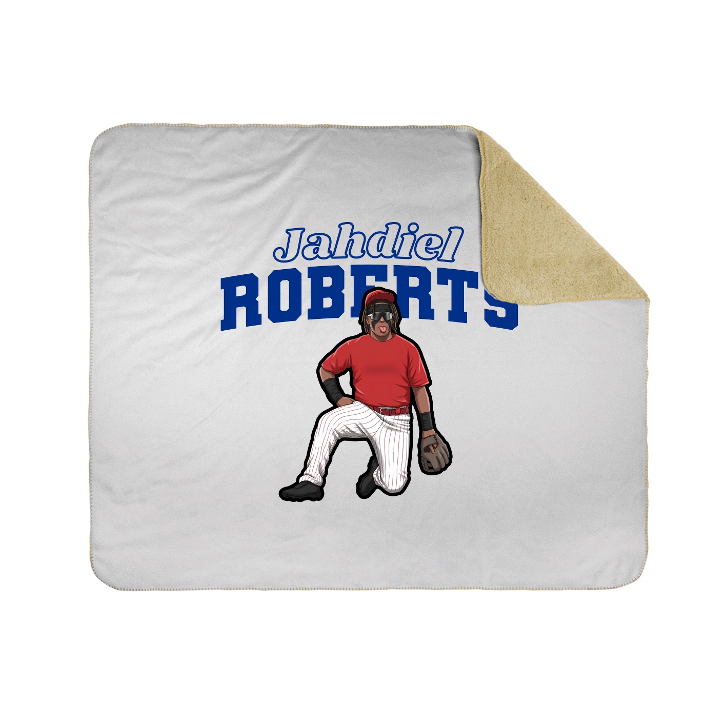 Throw Blanket — Name Arch in White