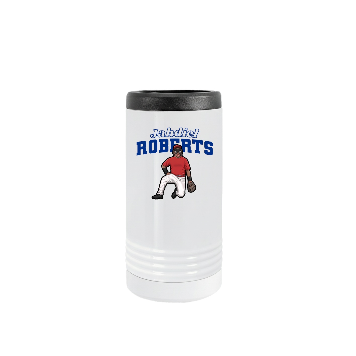Slim Beverage Holder — Name Arch in White