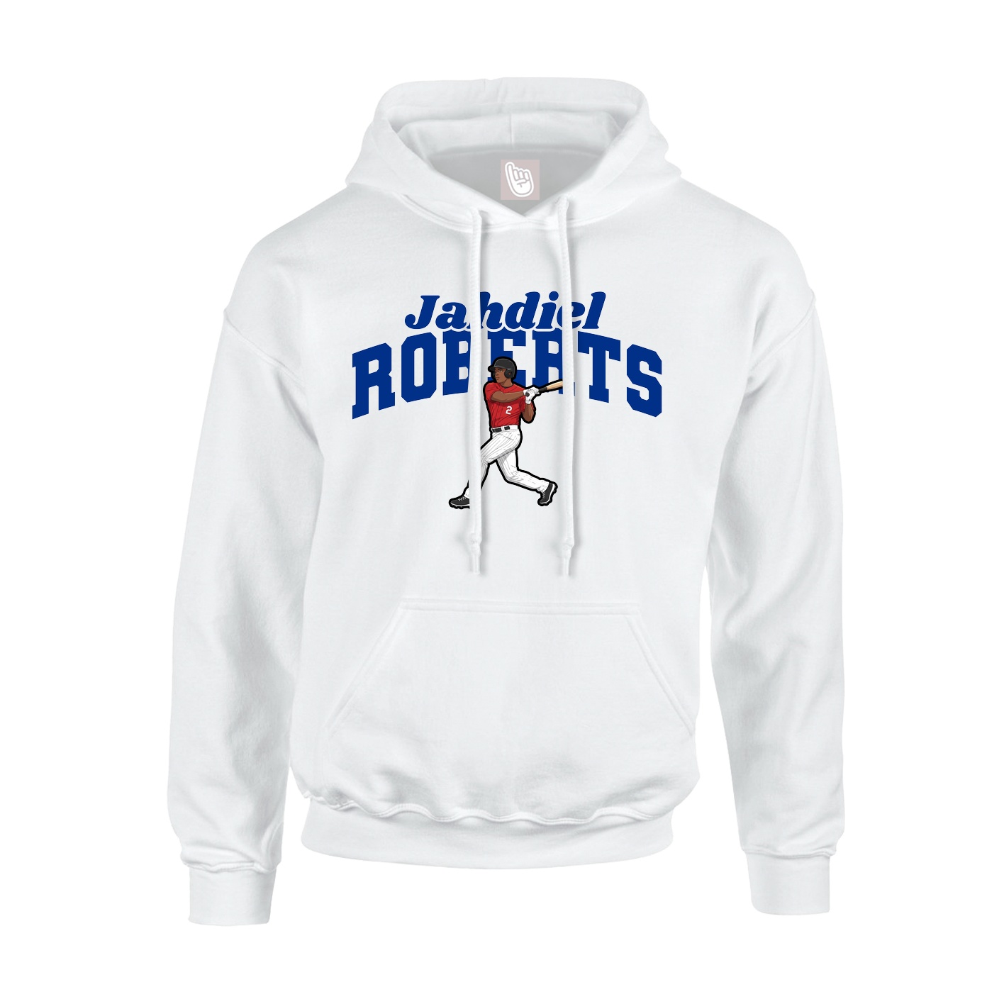 Youth Hoodie — Signature Arch in White