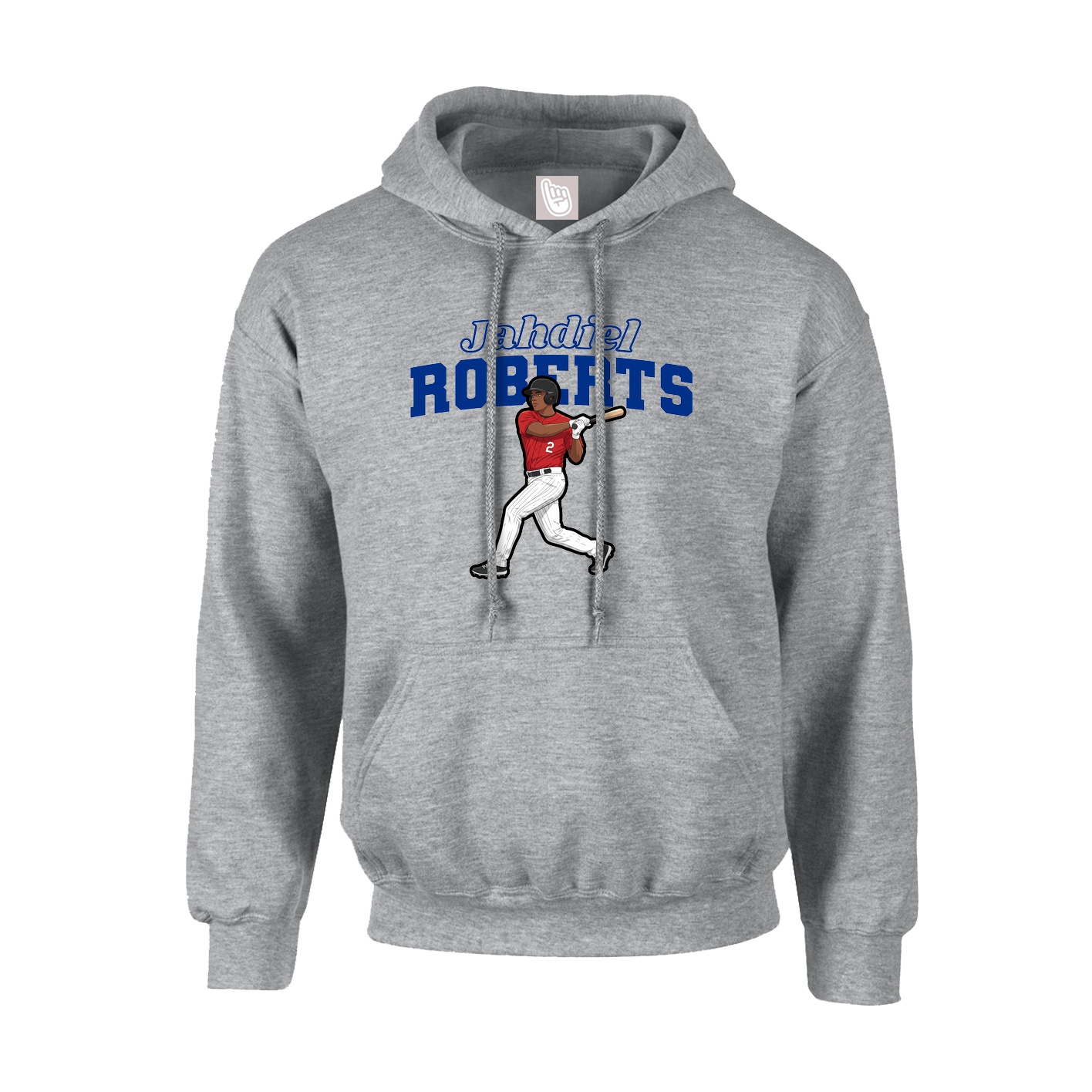 Hoodie — Name Arch in Grey