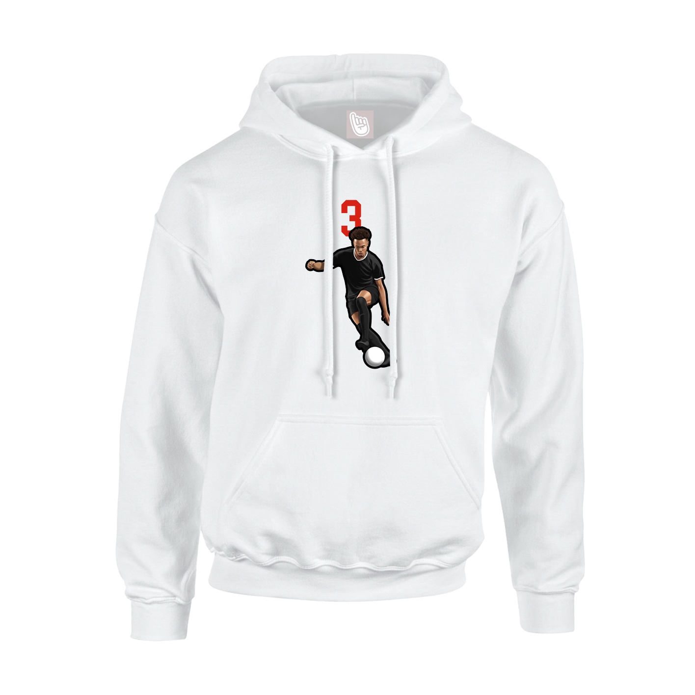 Hoodie — Number Top in White