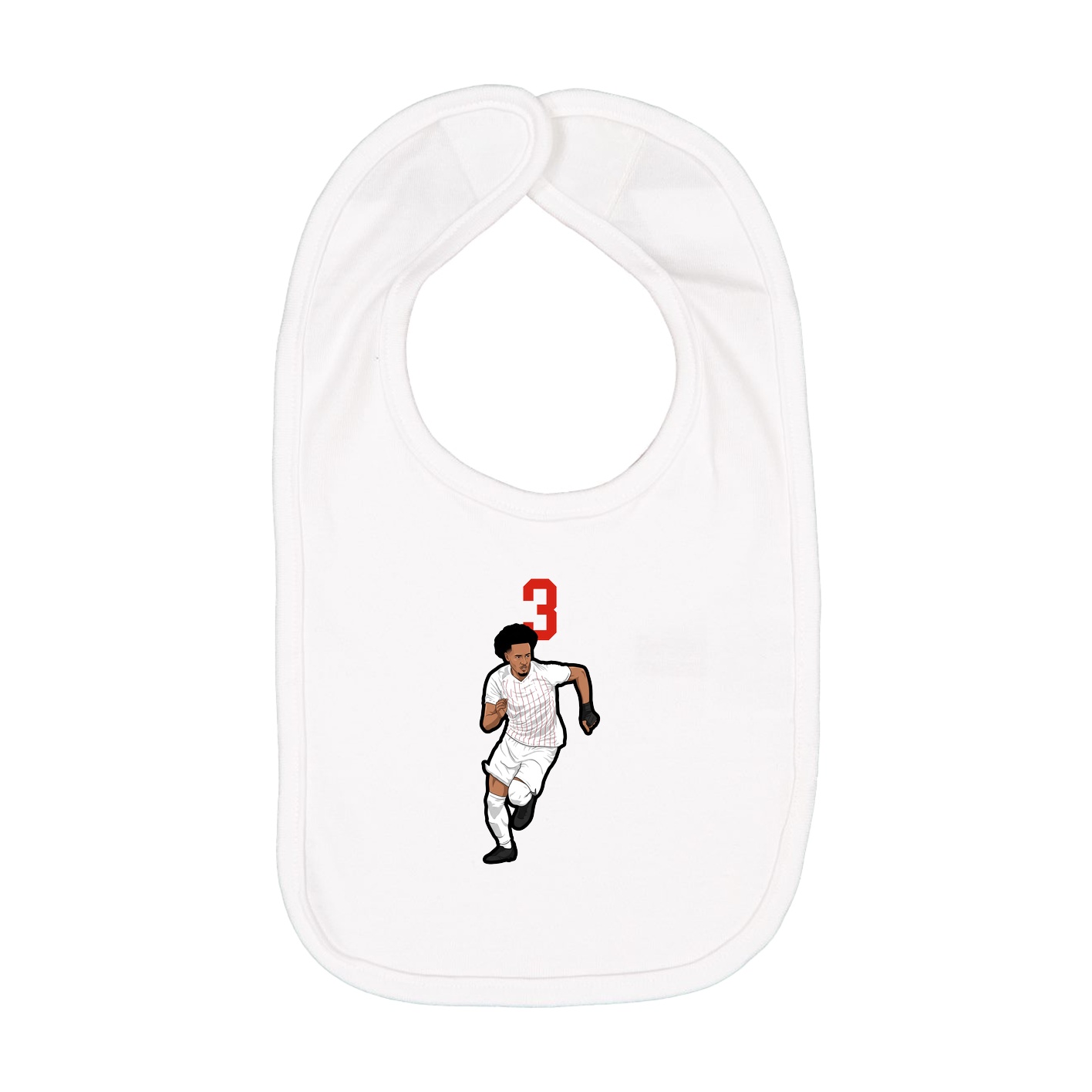 Infant Bib — Number Top in White