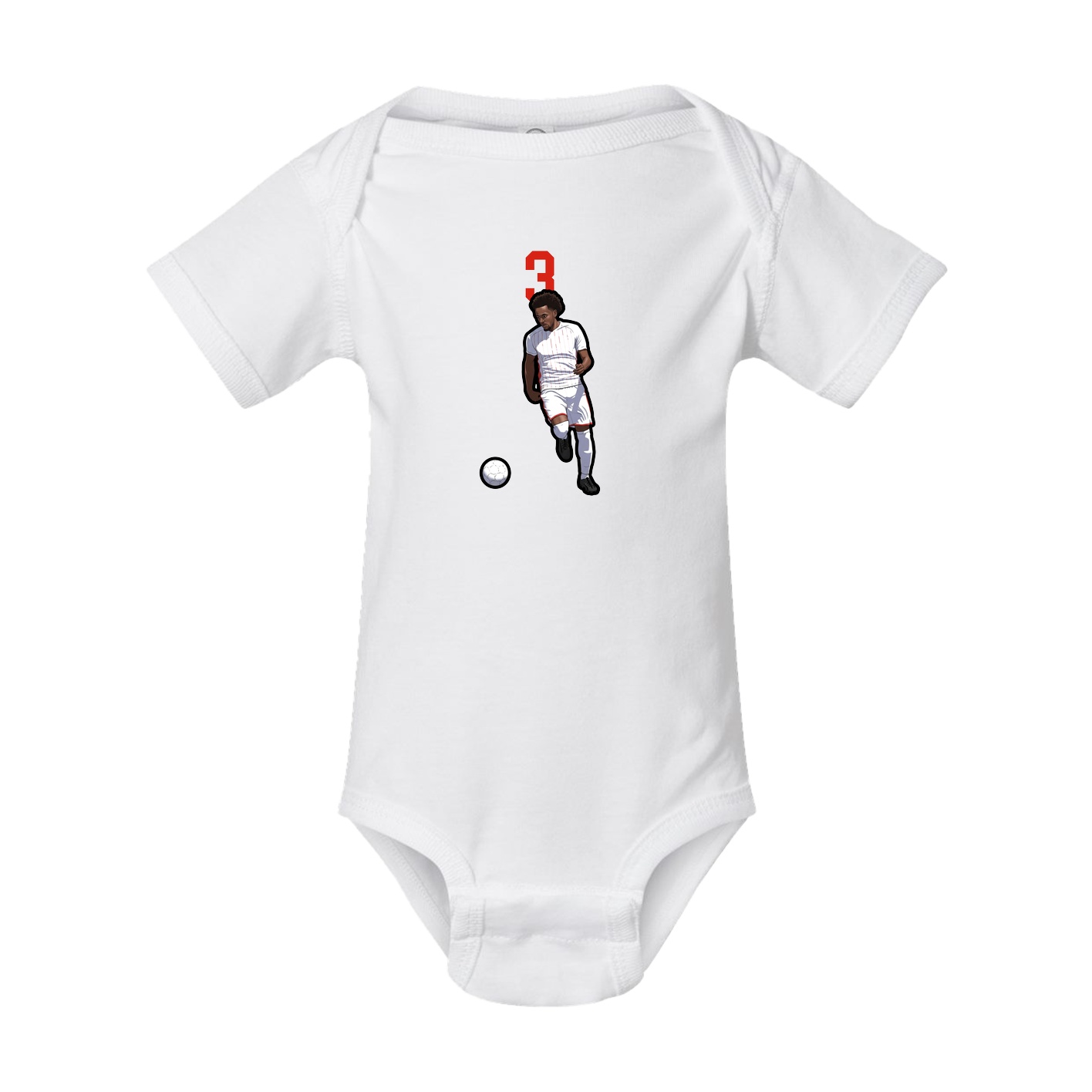 Baby Onesie — Number Top in White