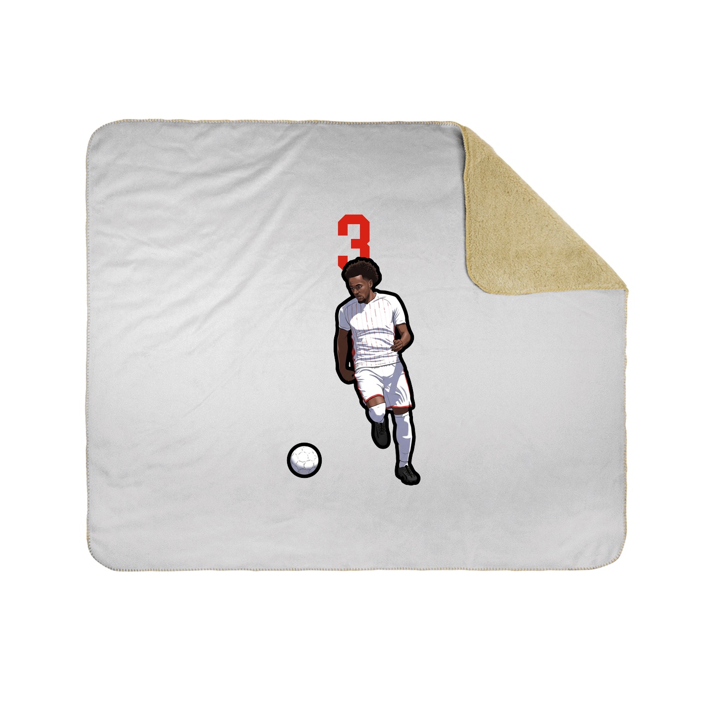 Throw Blanket — Number Top in White
