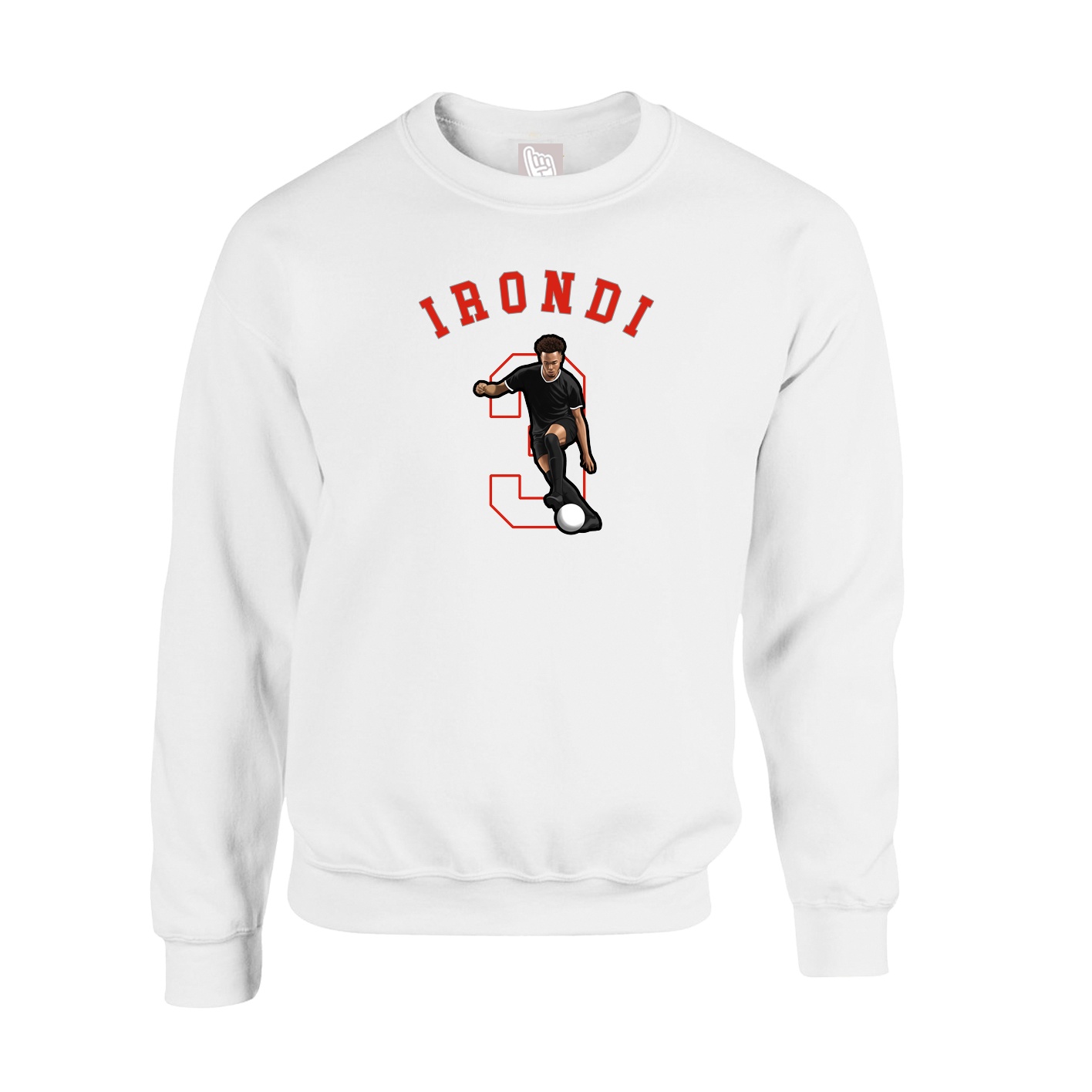 Fleece Crew — Shirsey Arch in White