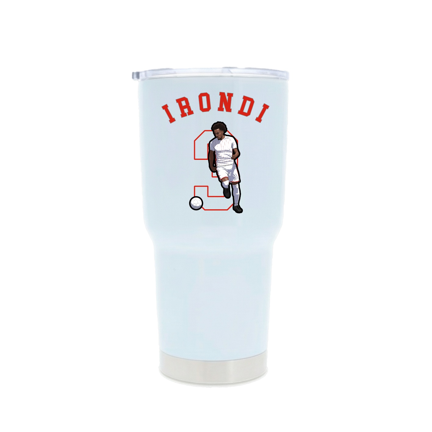 30oz Stainless Steel Tumbler — Shirsey Arch in White
