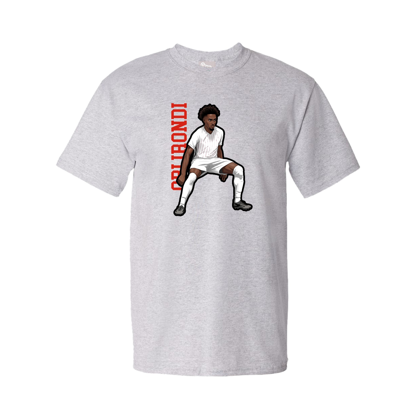 Tee — Name Vertical in Grey
