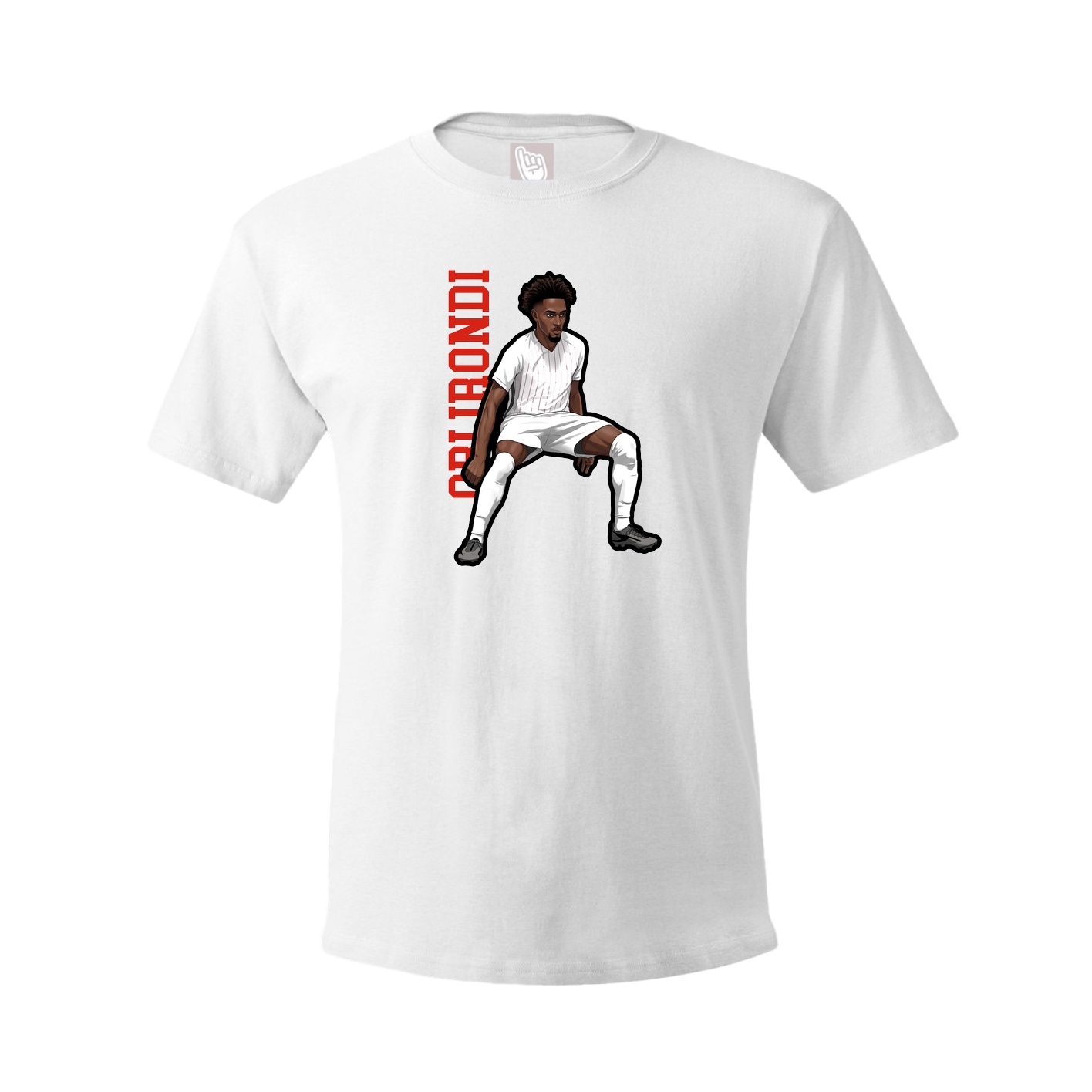 Youth Tee — Name Vertical in White