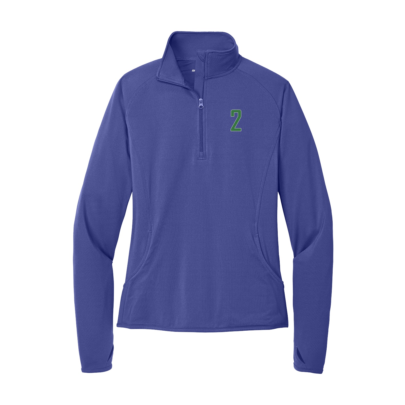 Women's Q-Zip Pullover — Front Shirsy in Purple
