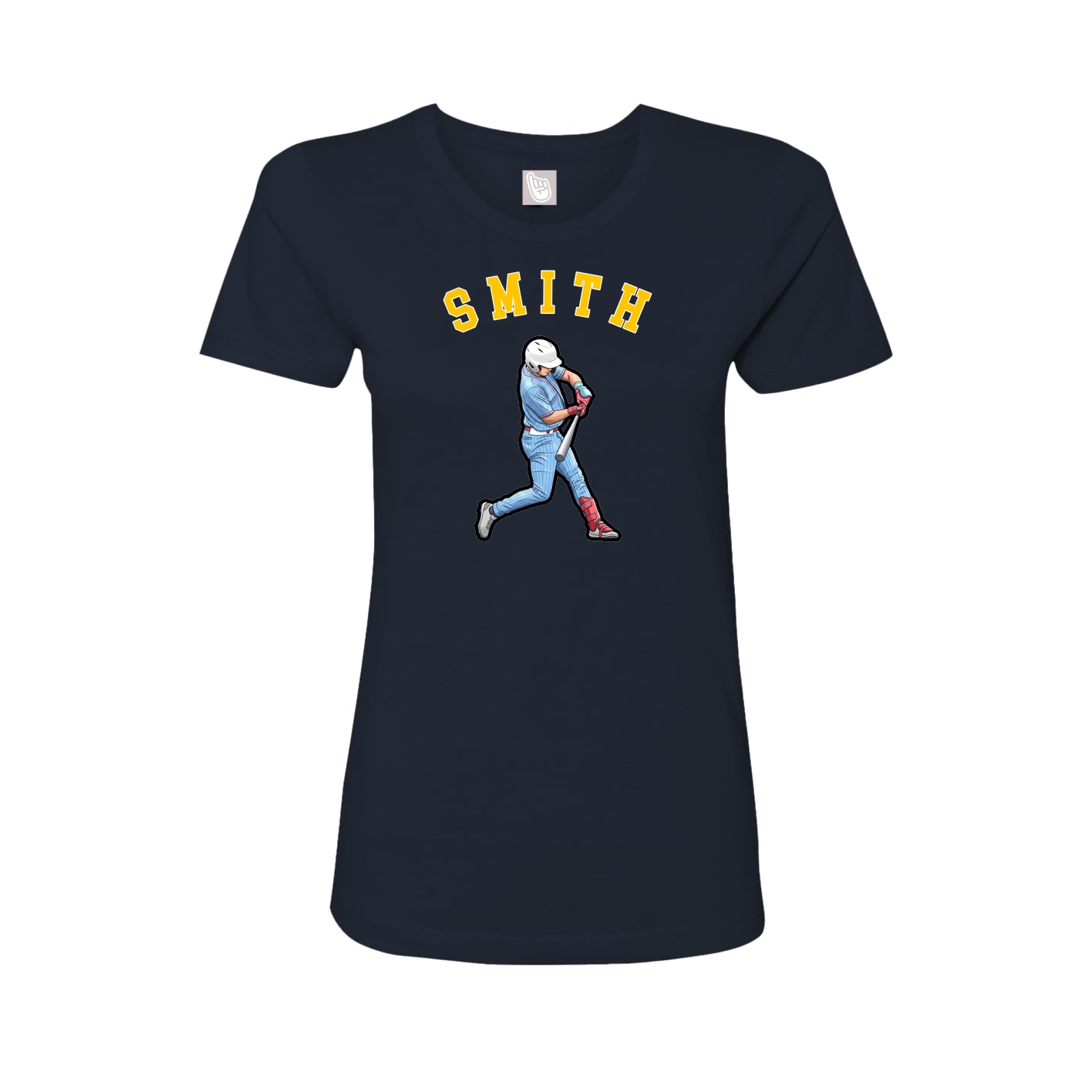 Fitted Women's Tee — Shirsey Arch in Navy