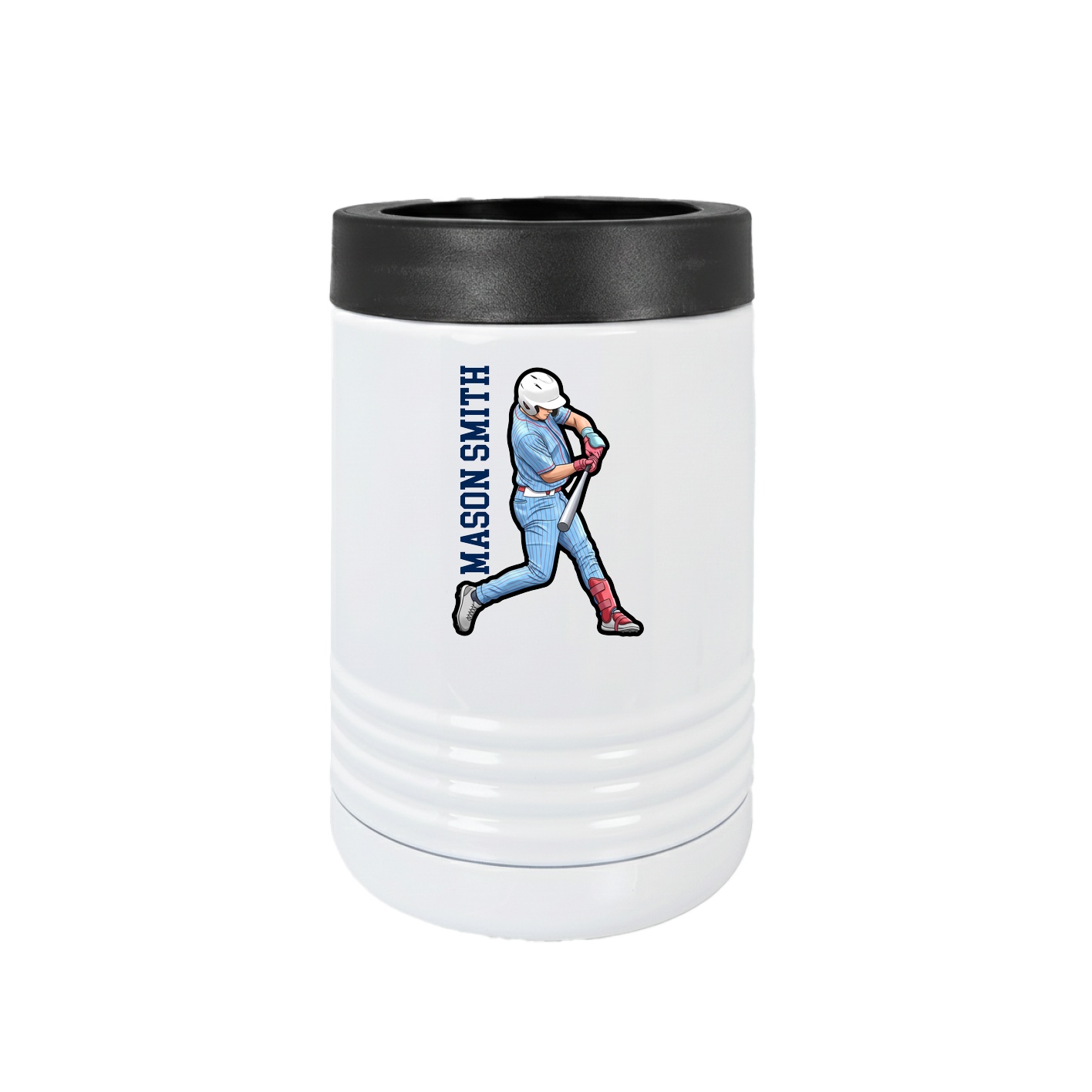Beverage Holder — Name Vertical in White