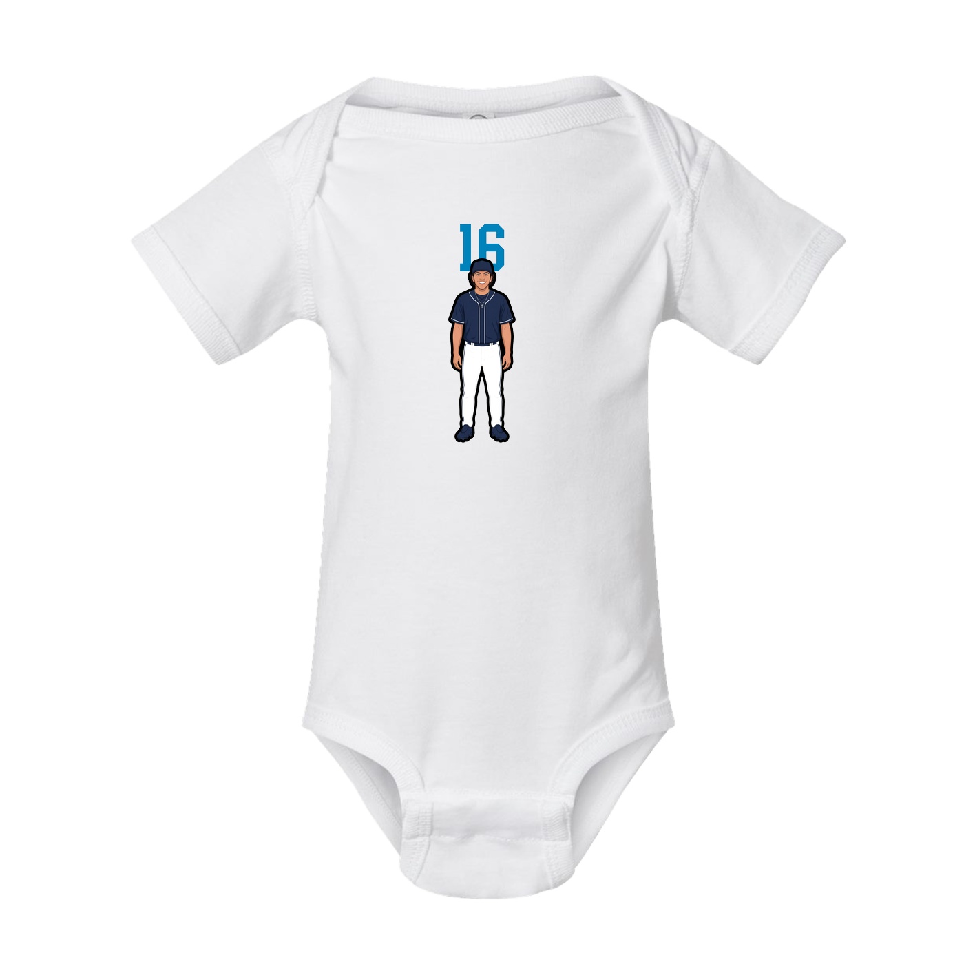 Baby Onesie — Number Top in White