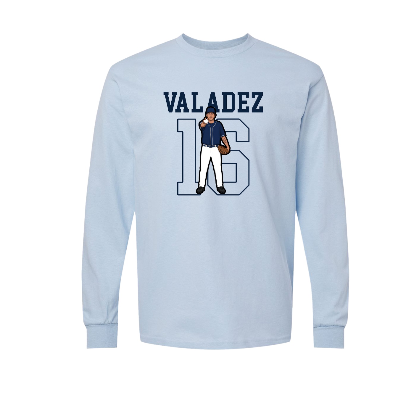 Long Sleeve Tee — Shirsey in Light Blue