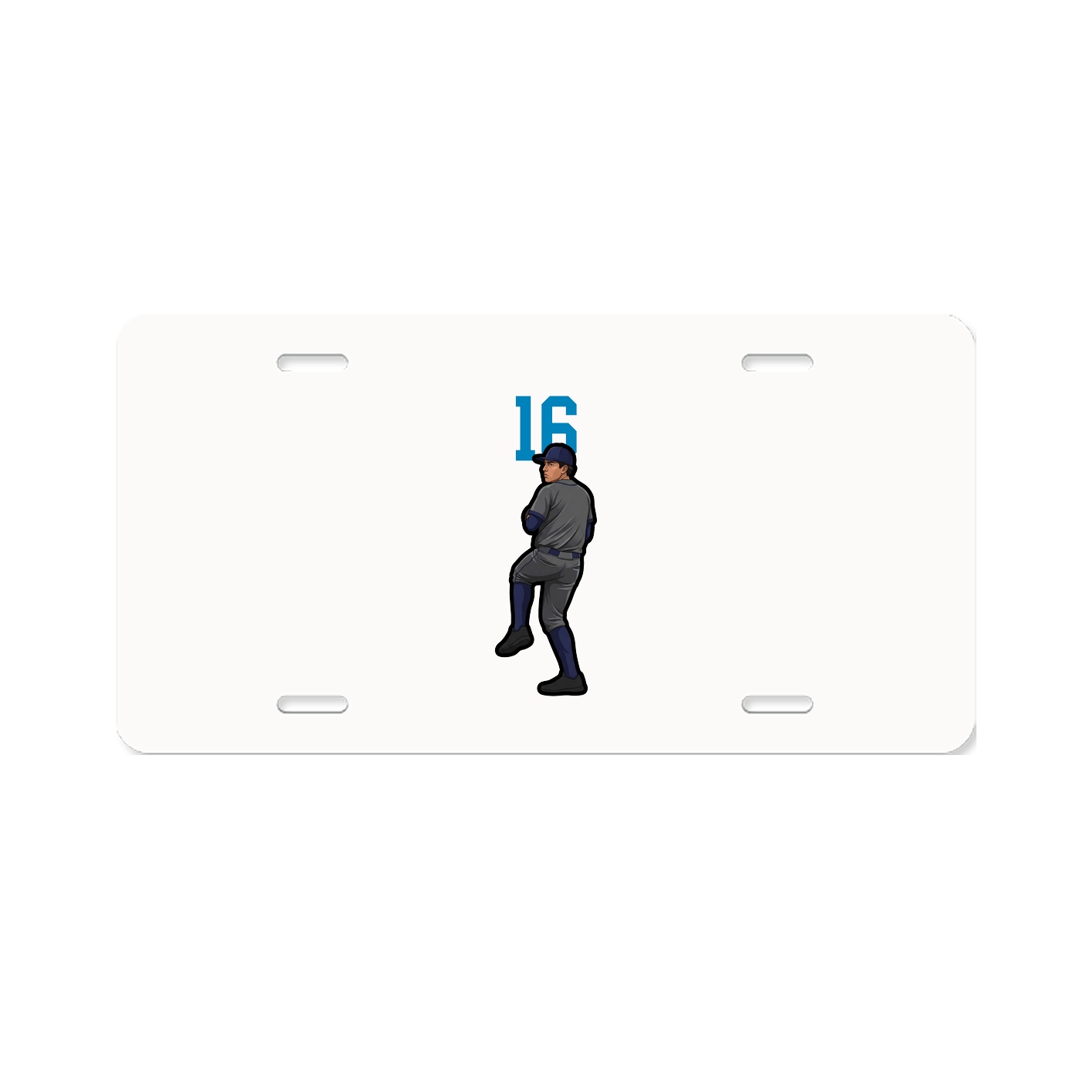 License Plate — Number Top in Classic