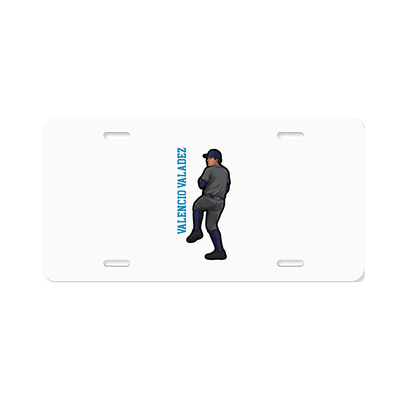 License Plate — Name Vertical in Classic