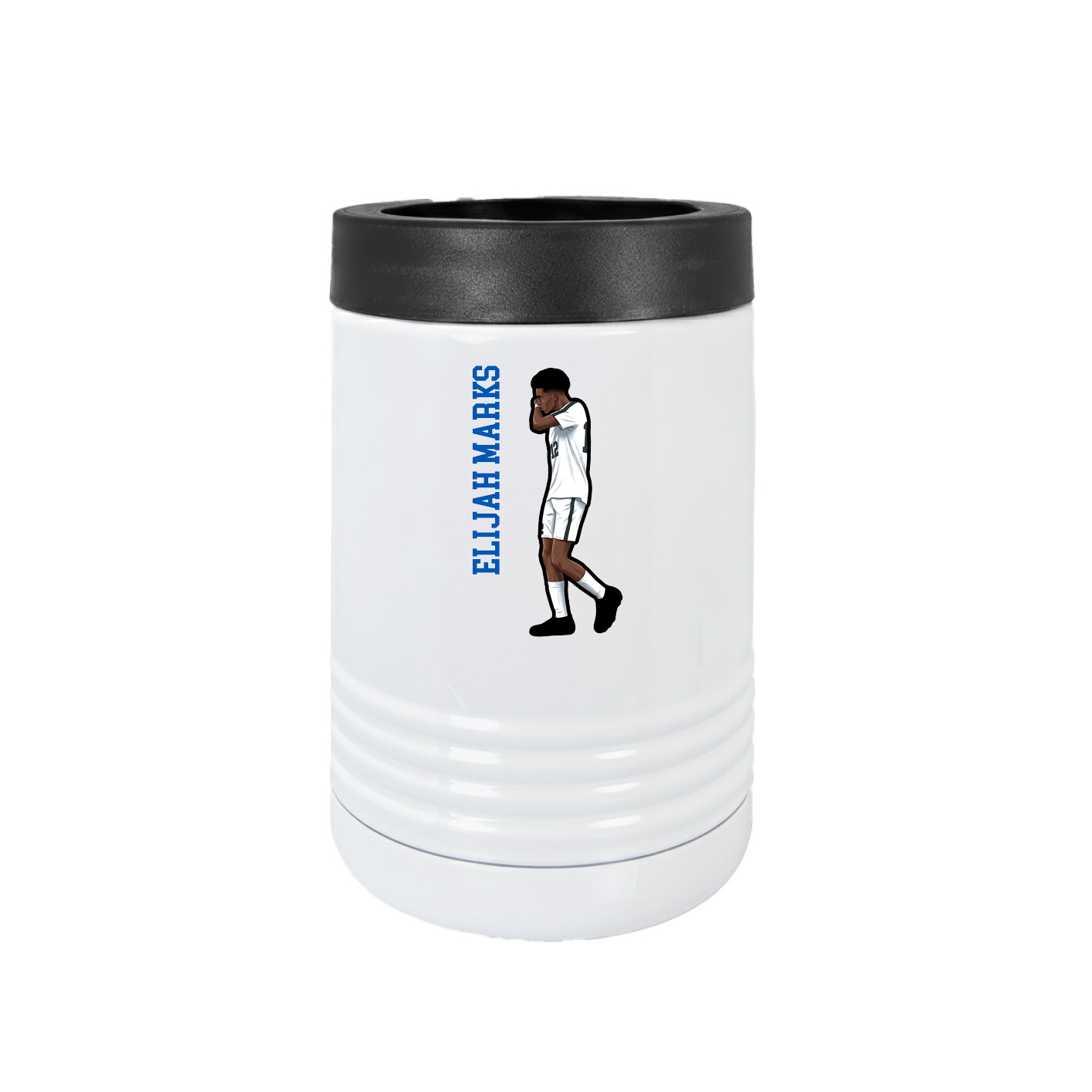 Beverage Holder — Name Vertical in White