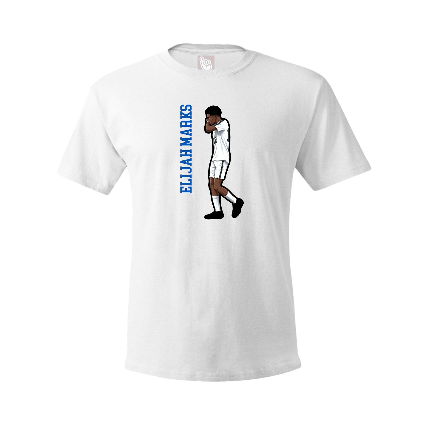 Youth Tee — Name Vertical in White