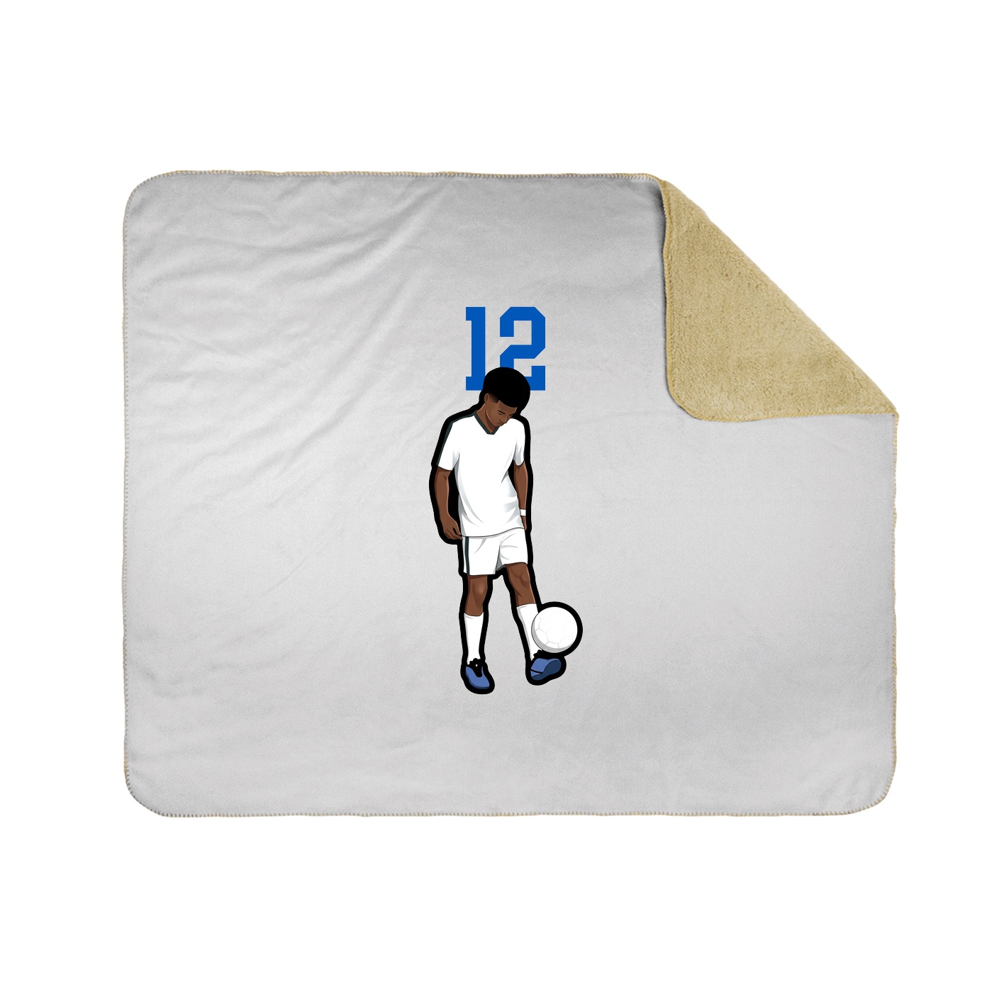 Throw Blanket — Number Top in White