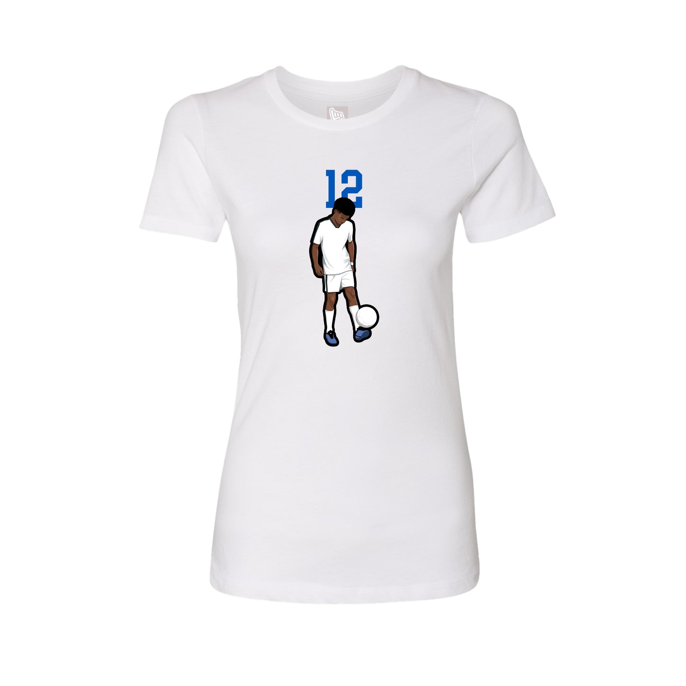 Fitted Women's Tee — Number Top in White
