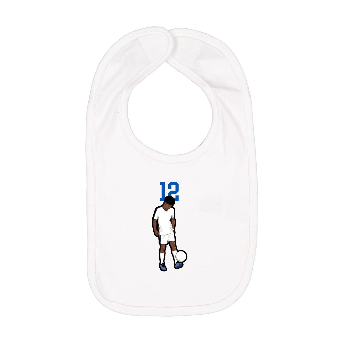 Infant Bib — Number Top in White
