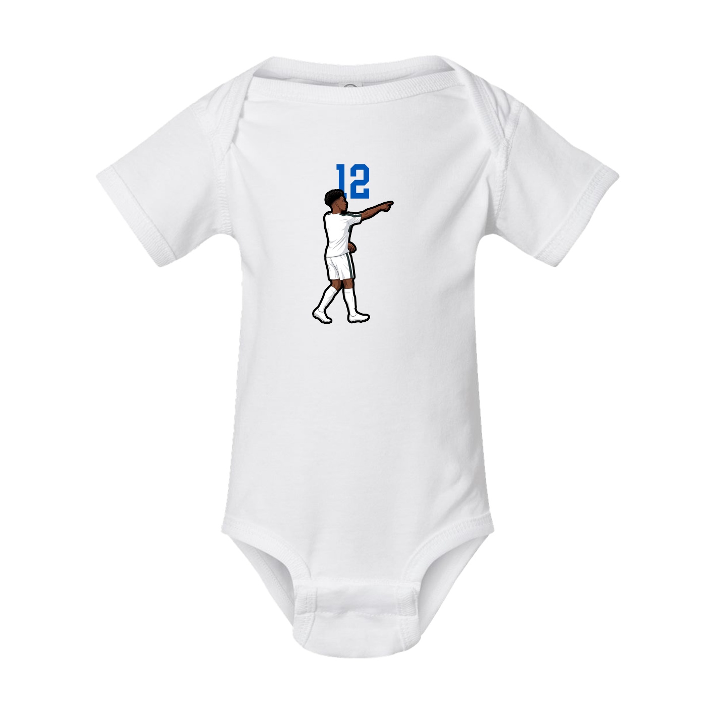 Baby Onesie — Number Top in White