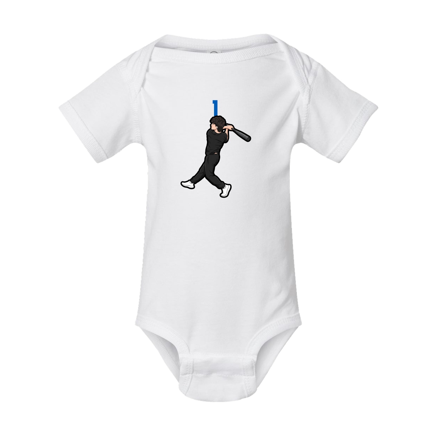Baby Onesie — Number Top in White