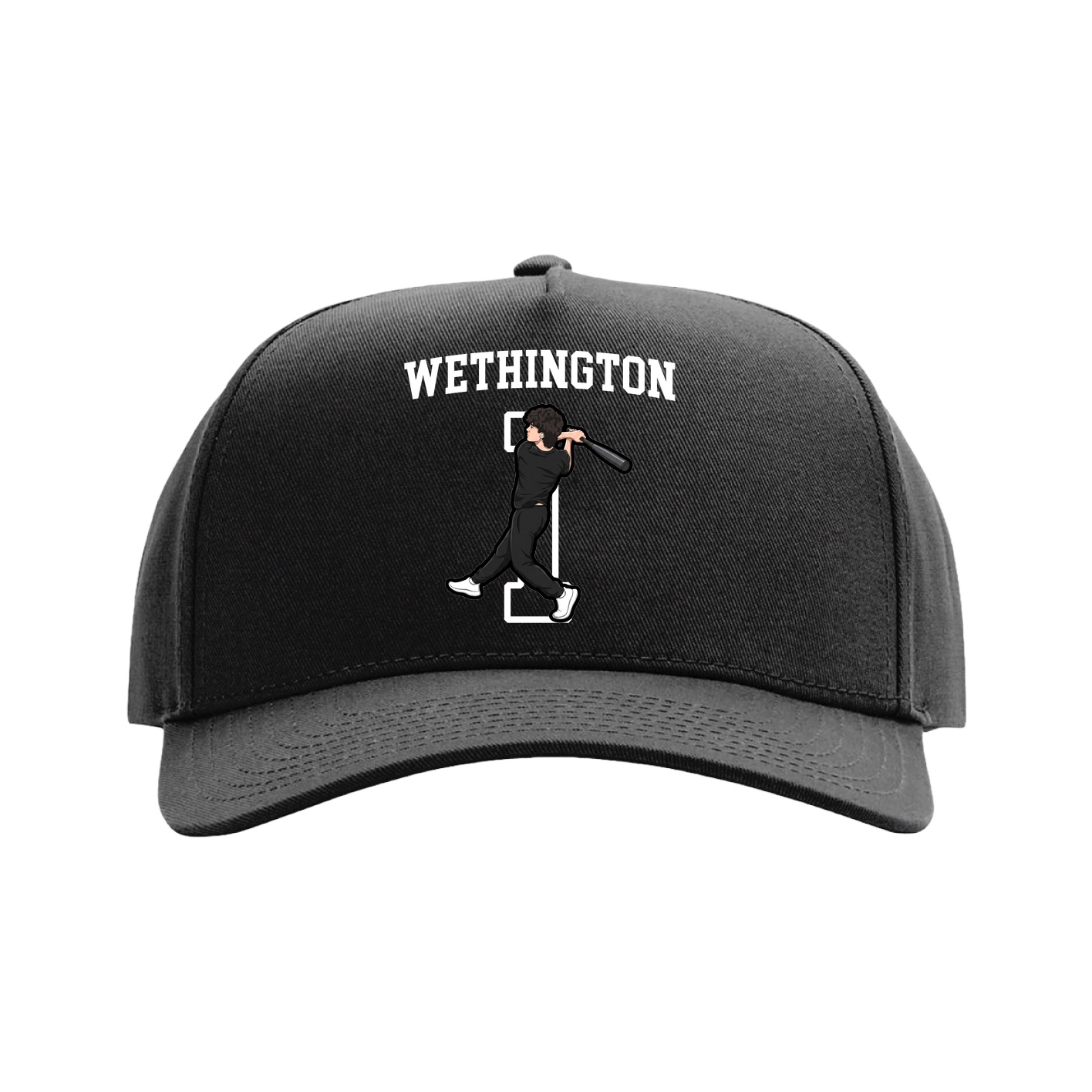 Full Fabric Five-Panel Champ Cap — Shirsey in Black