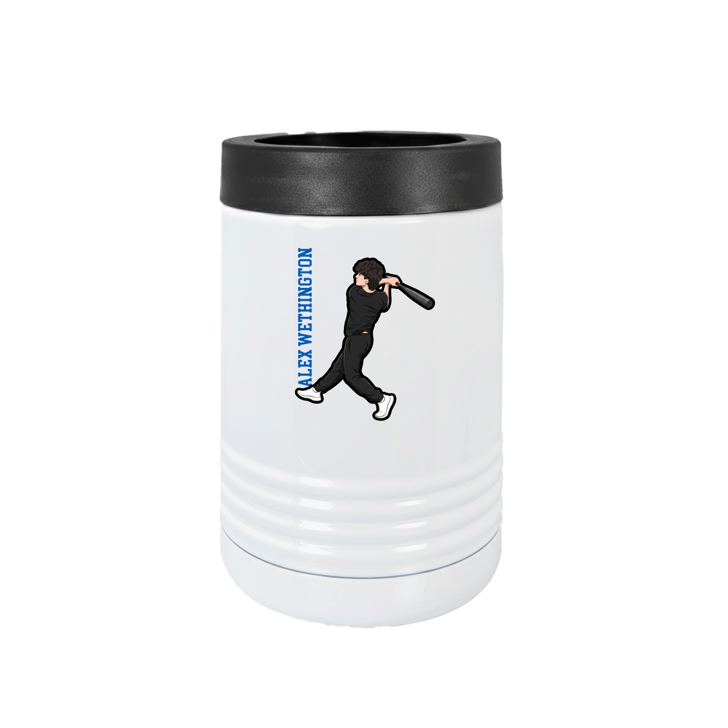Beverage Holder — Name Vertical in White