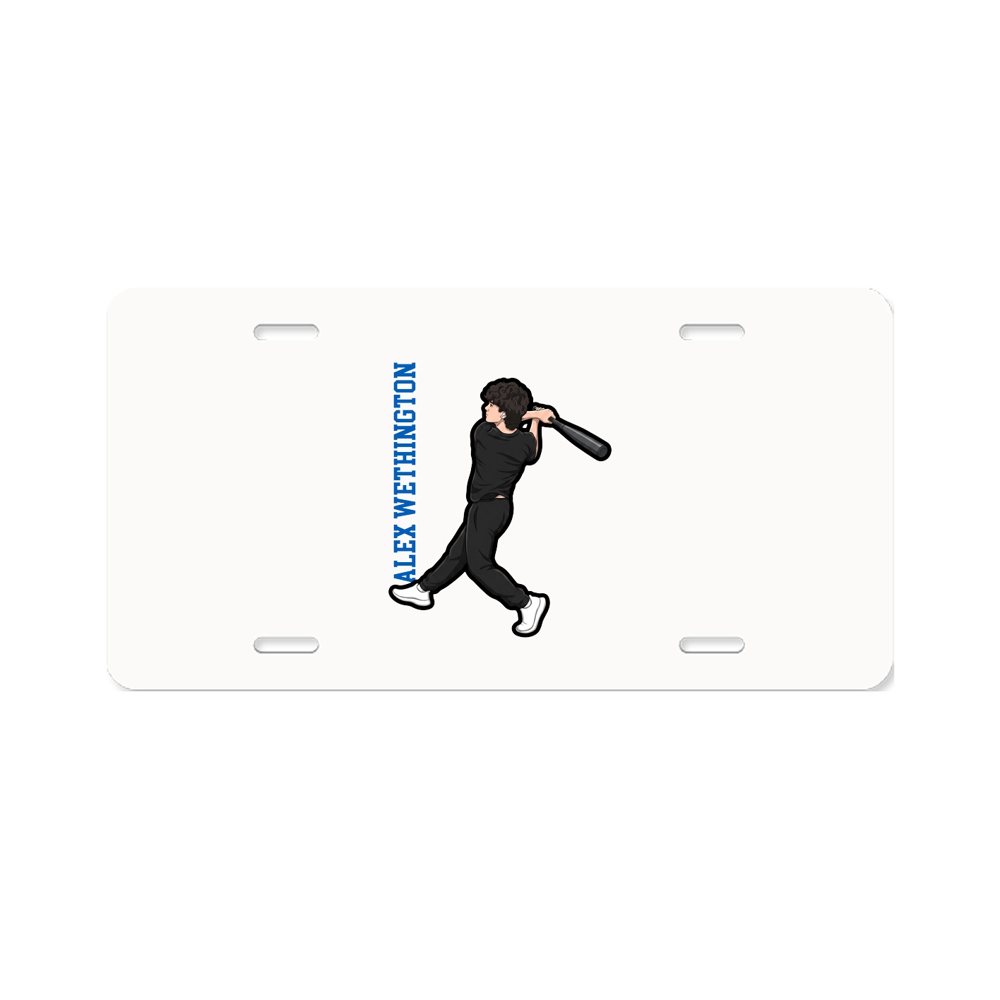 License Plate — Name Vertical in Classic