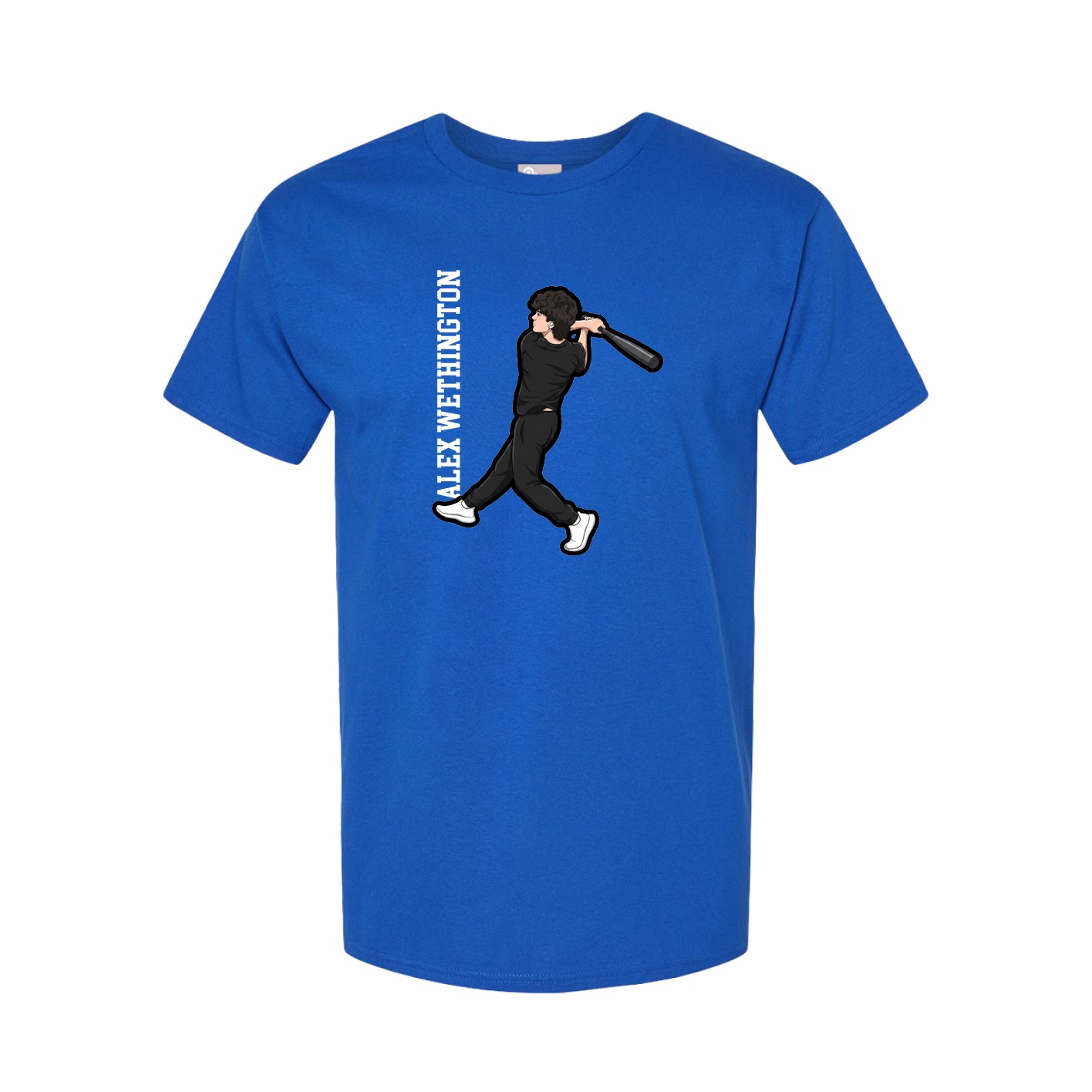 Youth Tee — Name Vertical in Royal