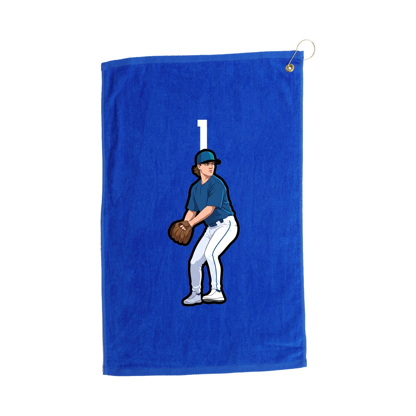 Golf Towel — Number Top in Royal