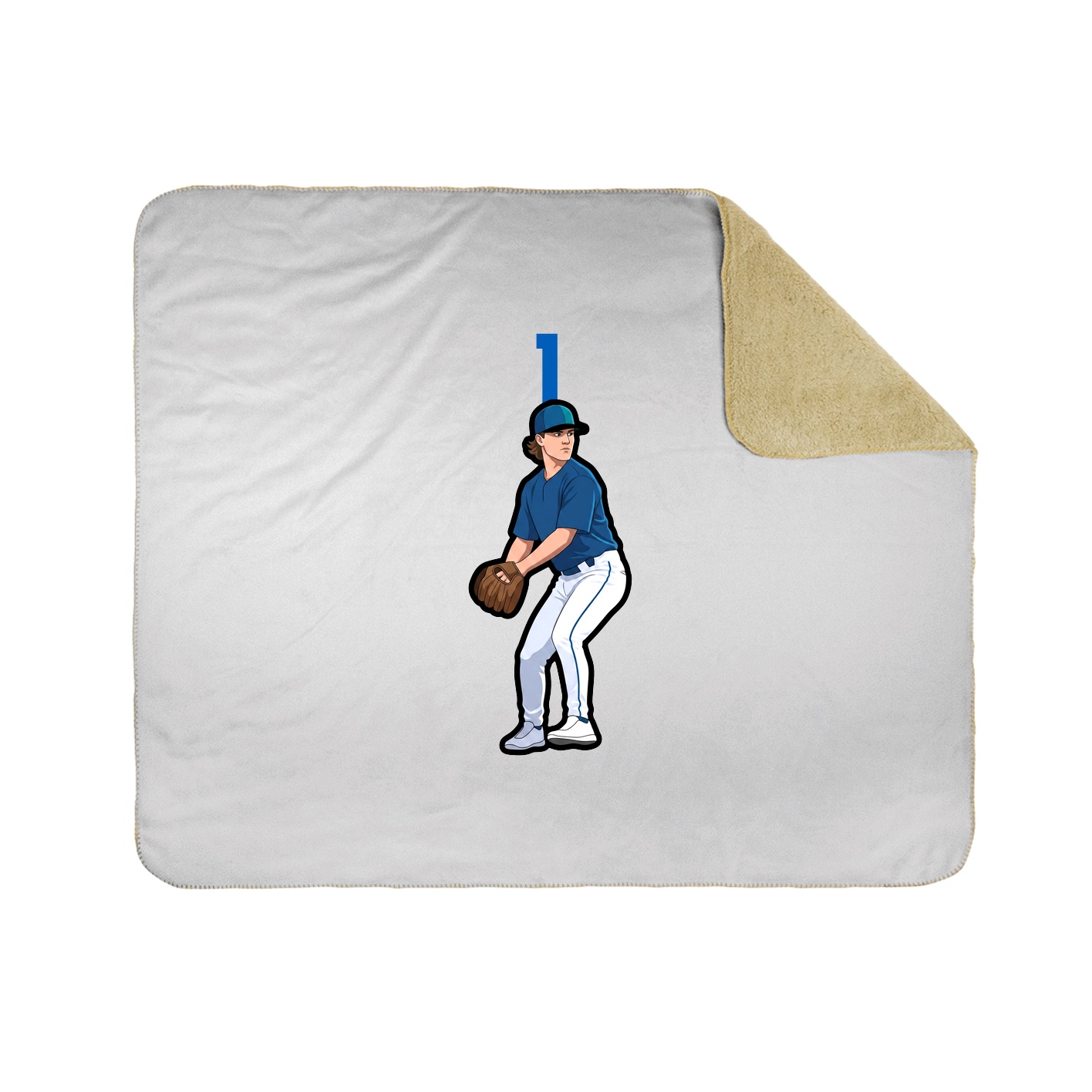 Throw Blanket — Number Top in White