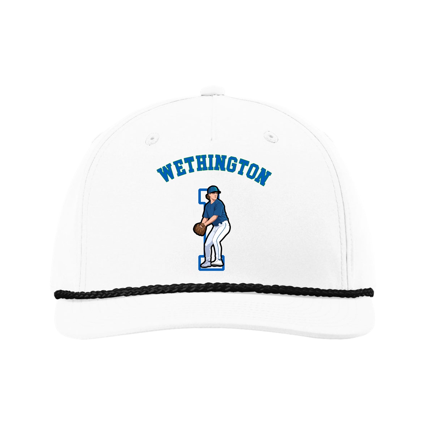 Five-Panel Classic Rope Cap — Shirsey Arch in White